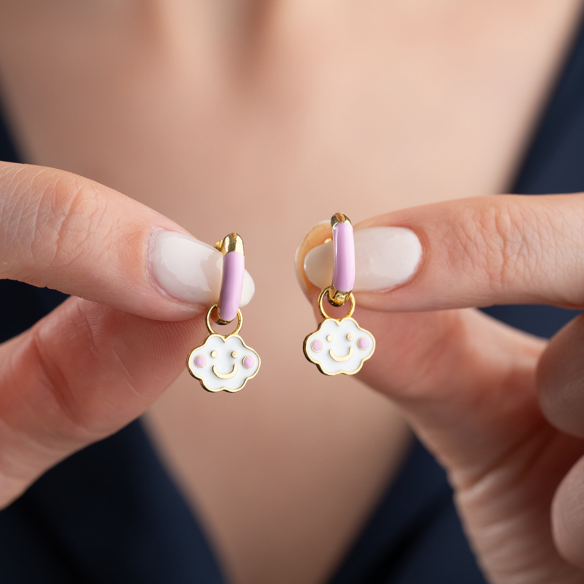 KINDER WOLKE OHRRINGE | 925 SILBER