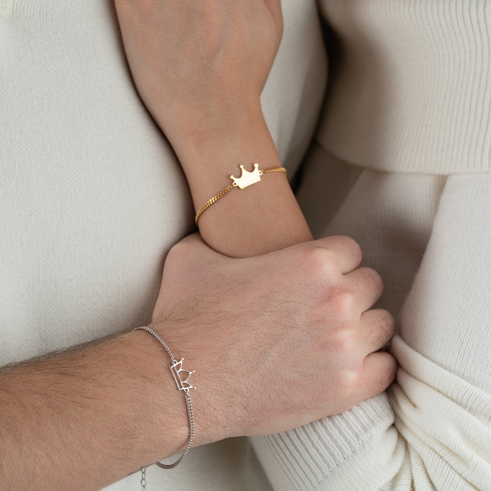 KÖNIG UND KÖNIGIN PARTNERARMBAND | 925 SILBER