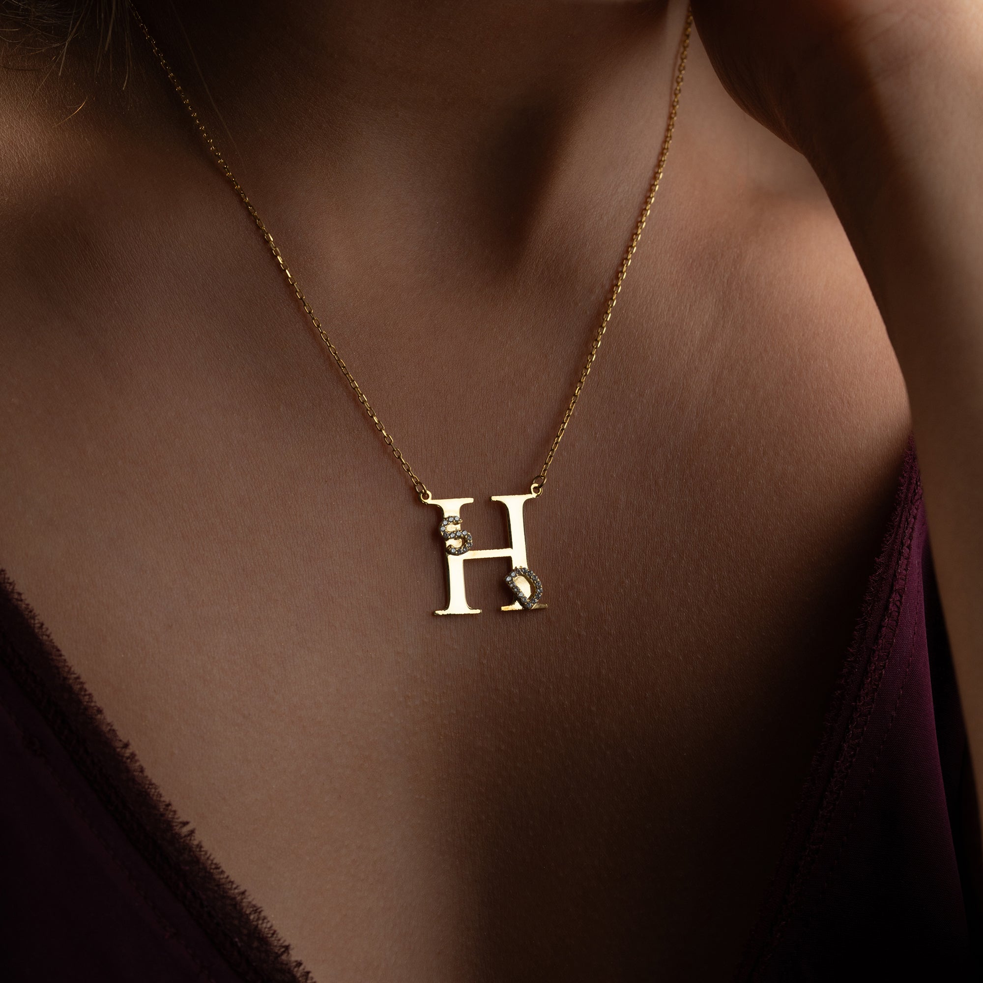 TRIO LETTER HALSKETTE | 925 SILBER