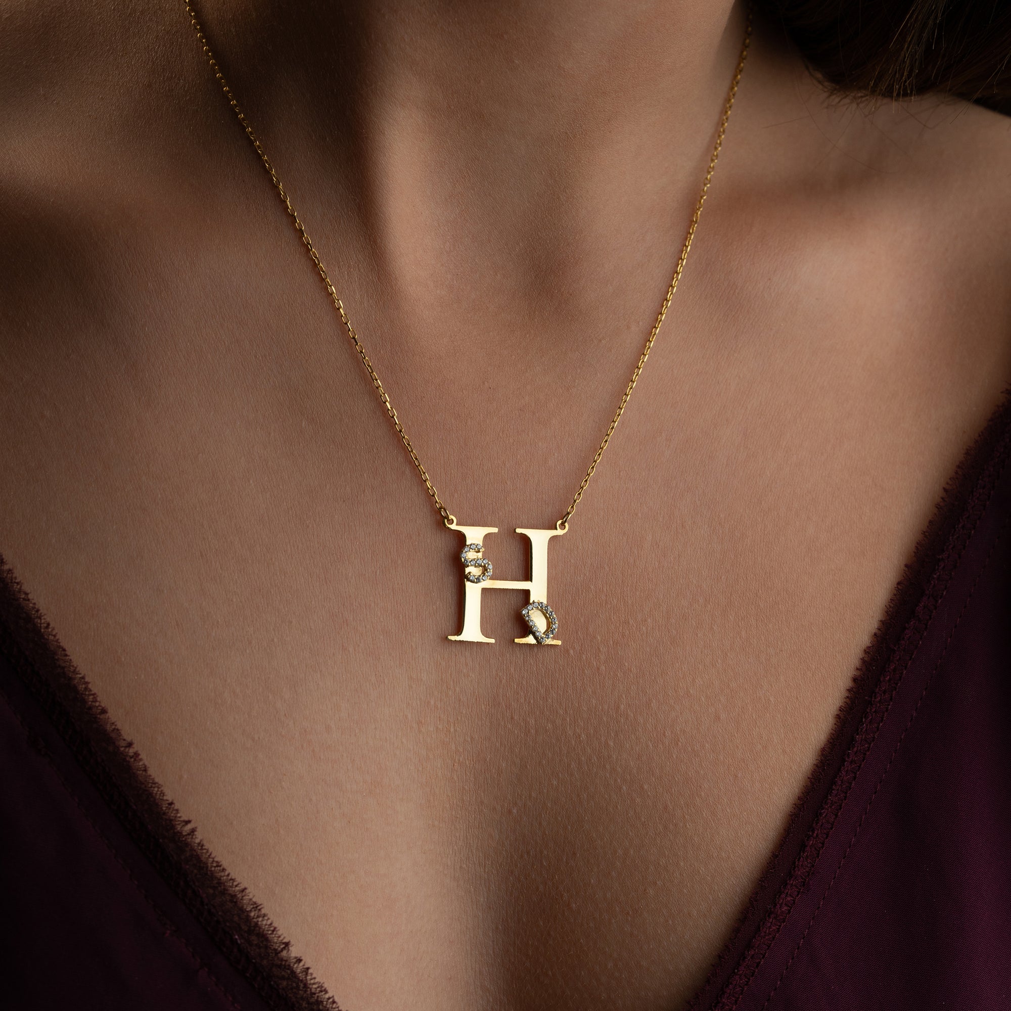 TRIO LETTER HALSKETTE | 925 SILBER