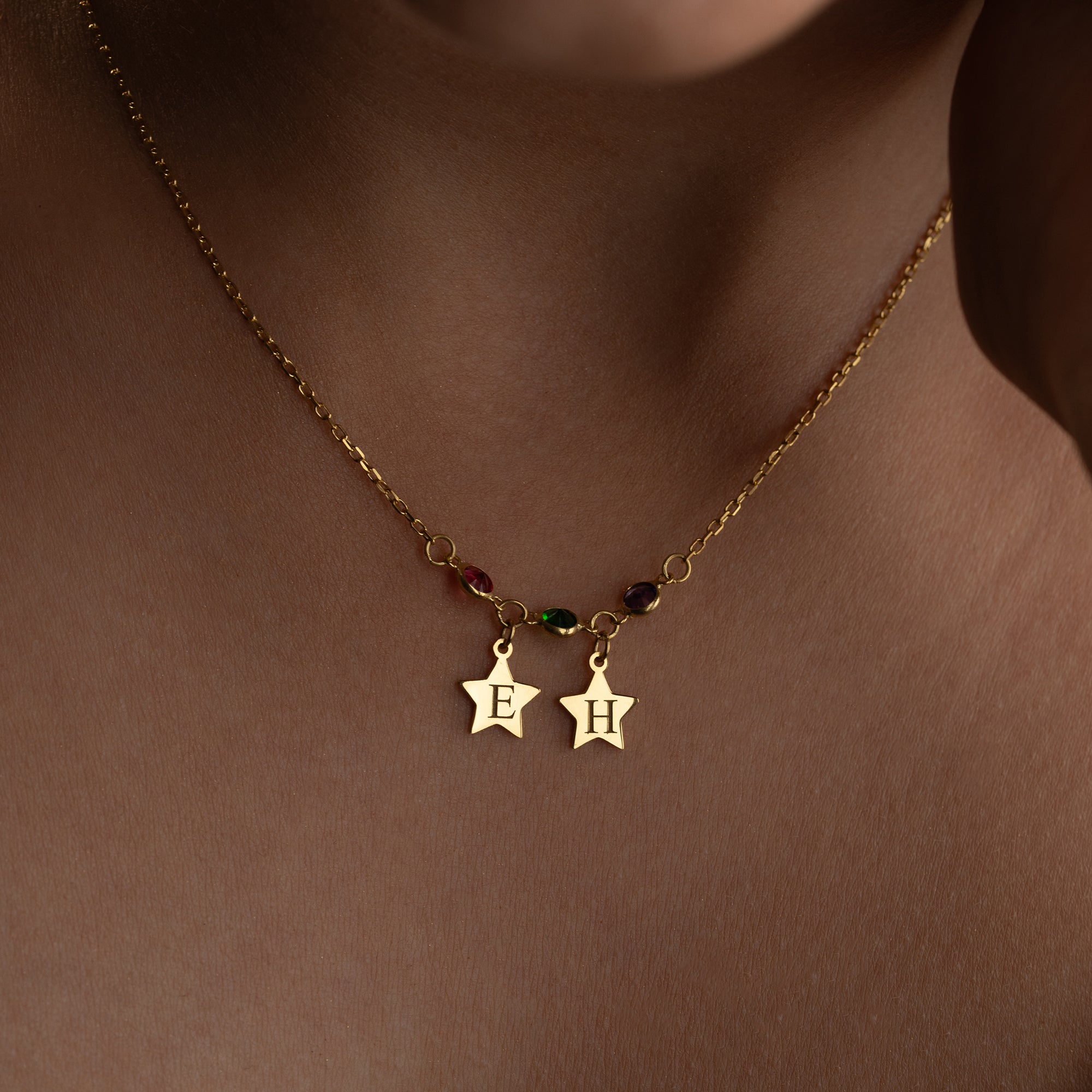 STERN INITIALEN HALSKETTE | 925 SILBER