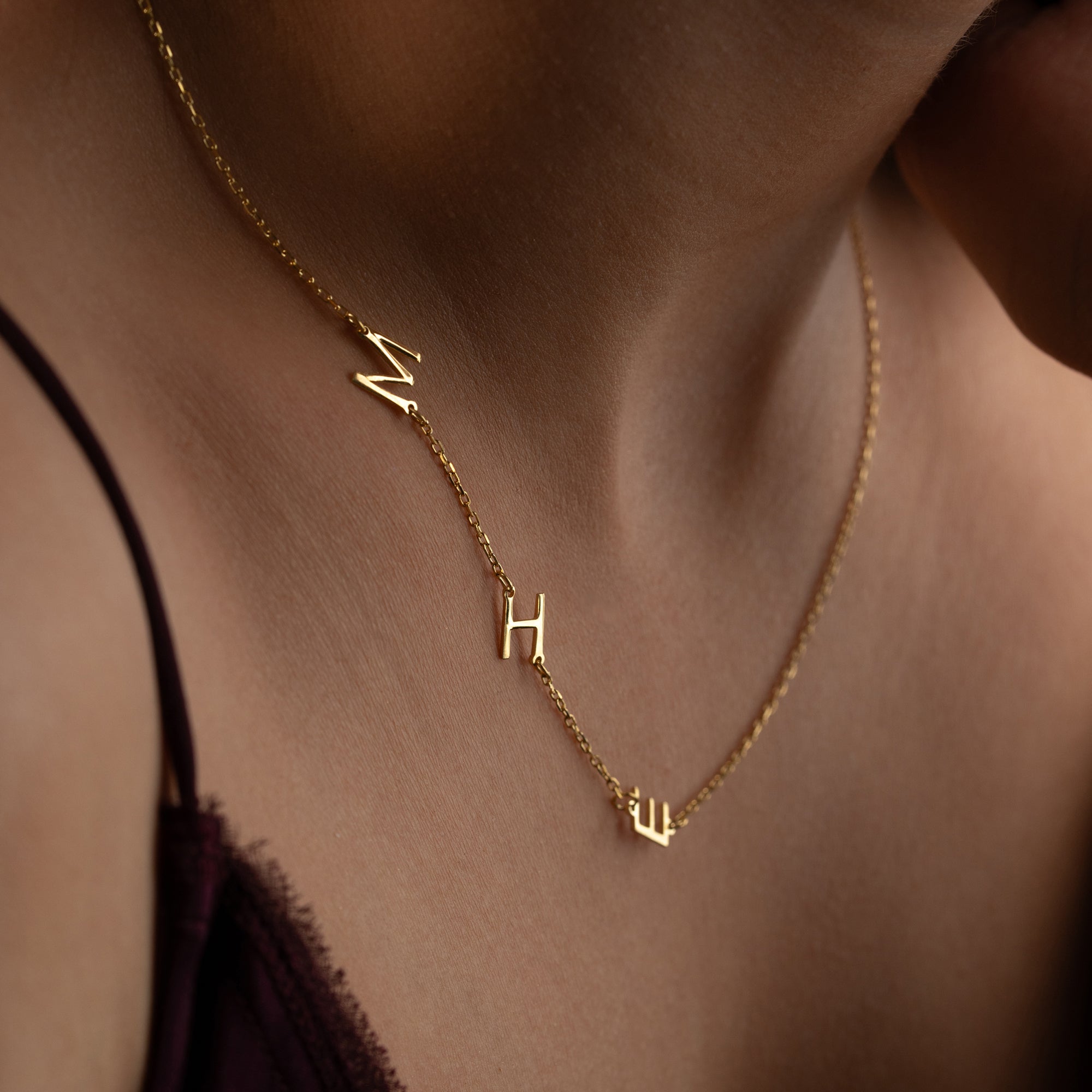 TRIO LETTER HALSKETTE | 925 SILBER