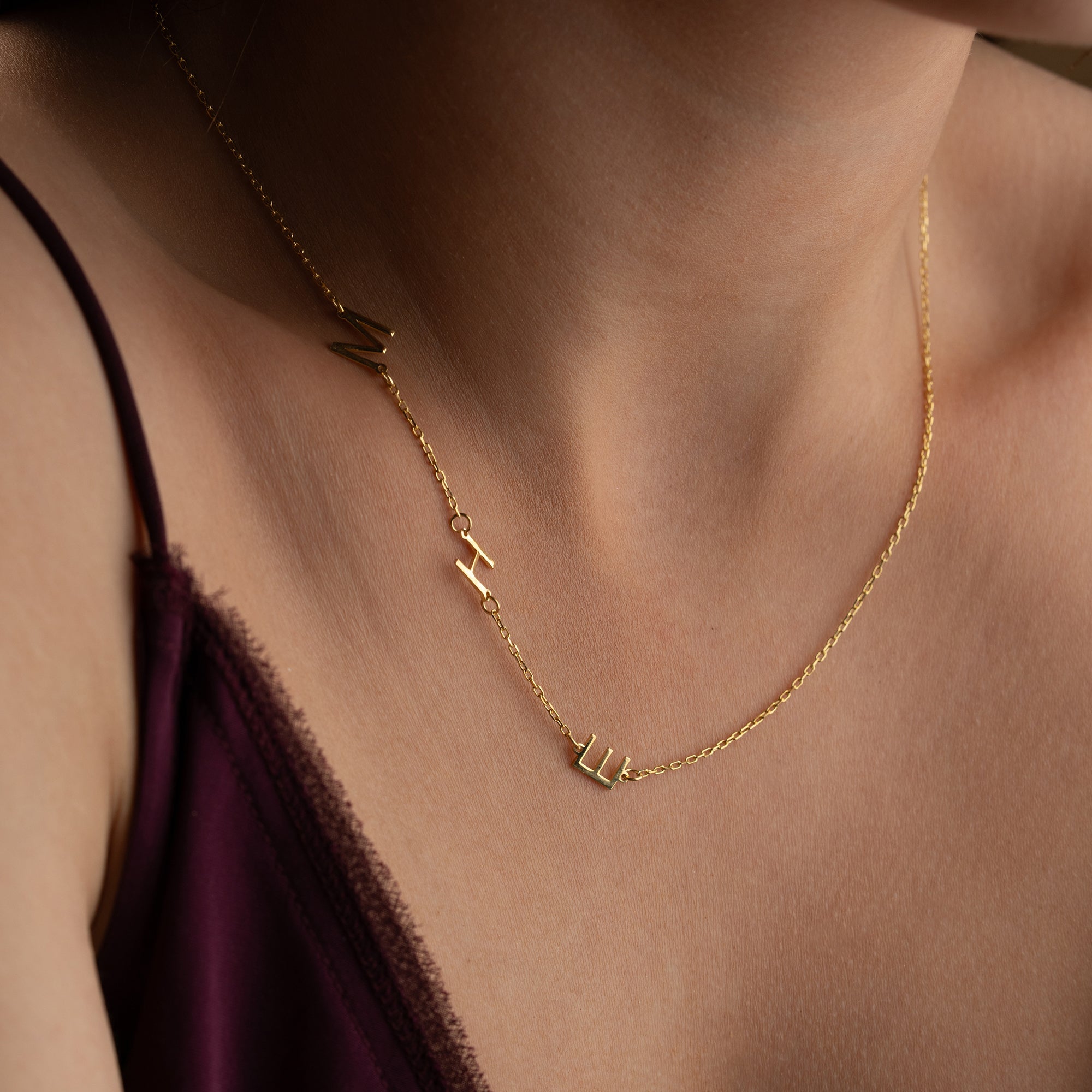 TRIO LETTER HALSKETTE | 925 SILBER