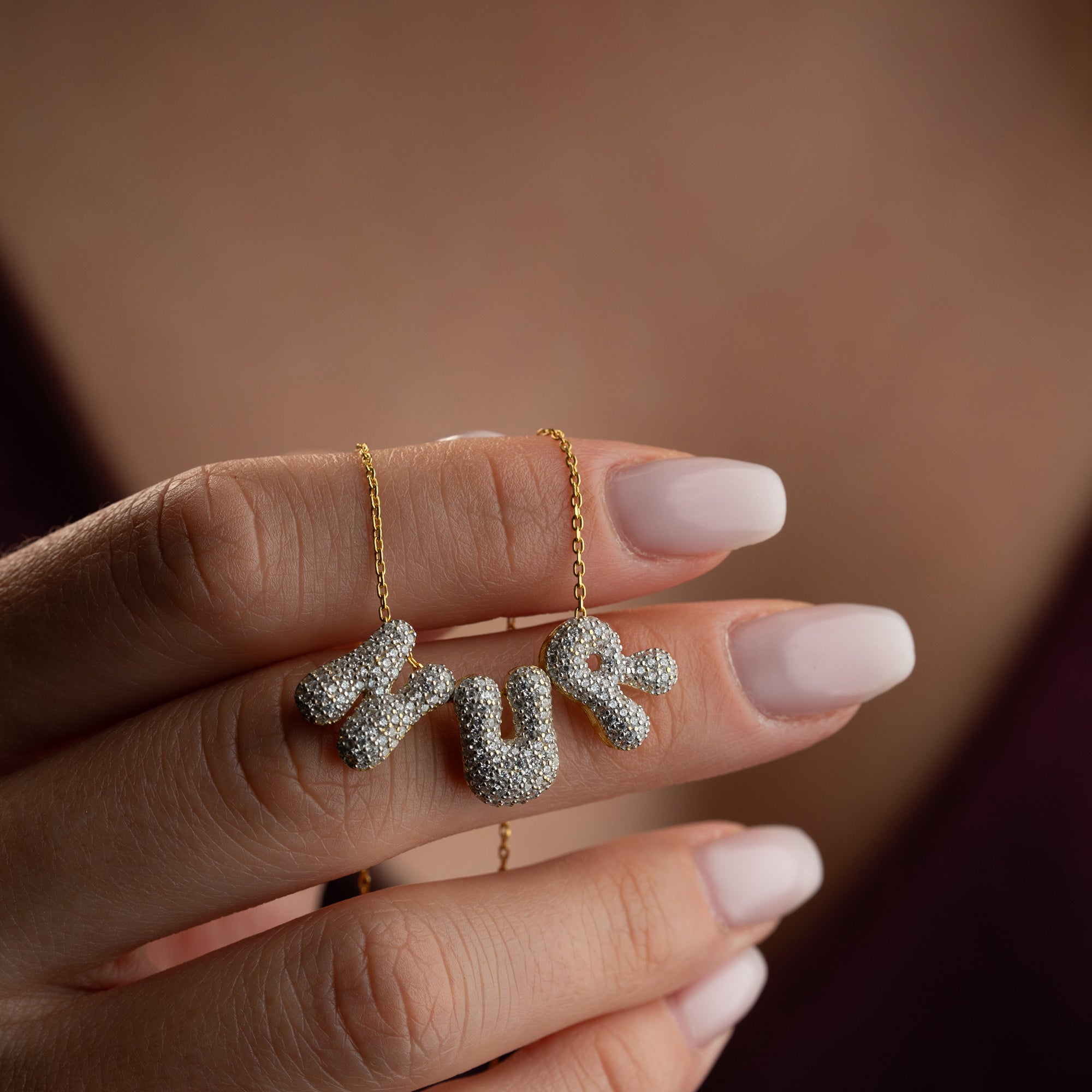 BUBBLE ZIRKONIA NAMENSKETTE | 925 SILBER