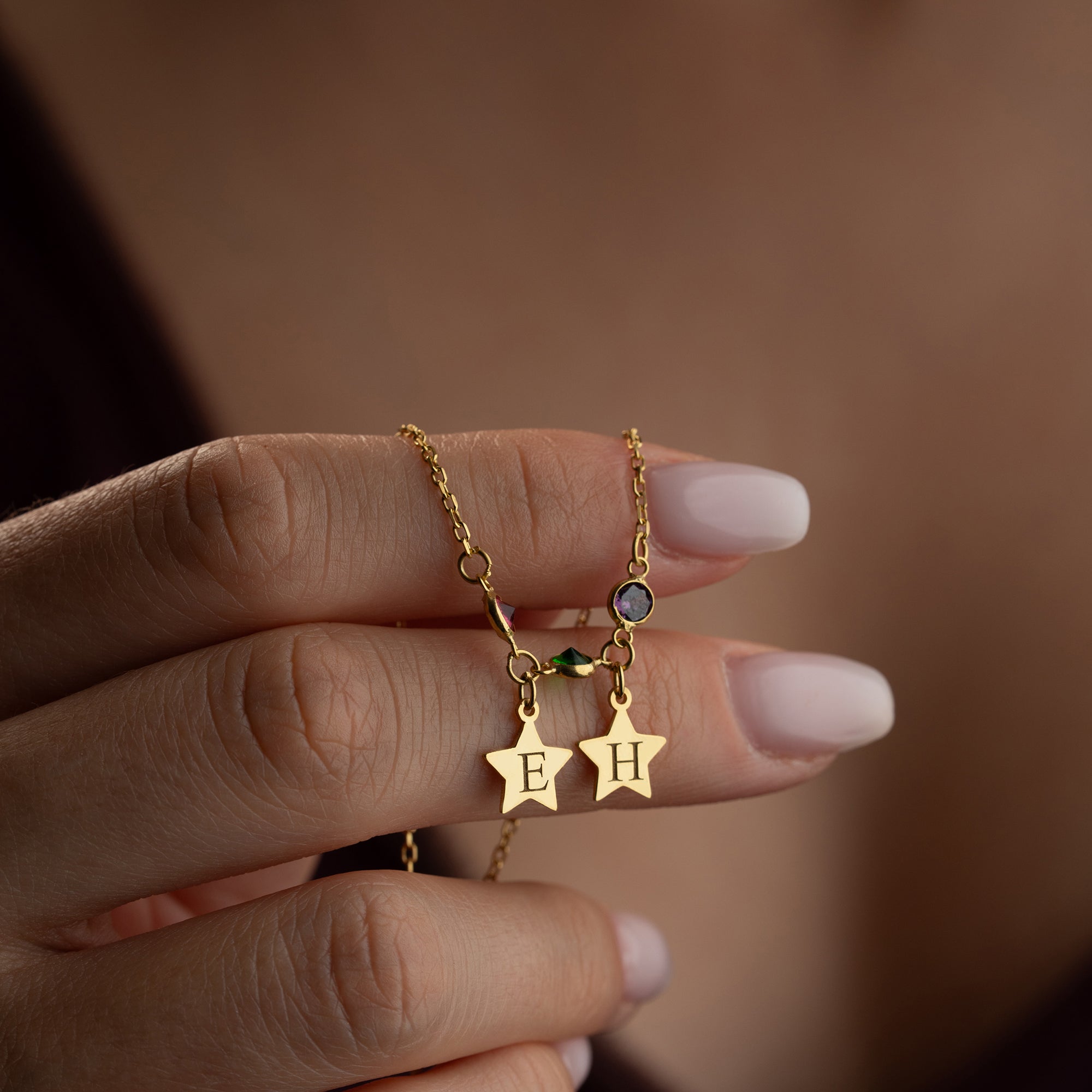 STERN INITIALEN HALSKETTE | 925 SILBER