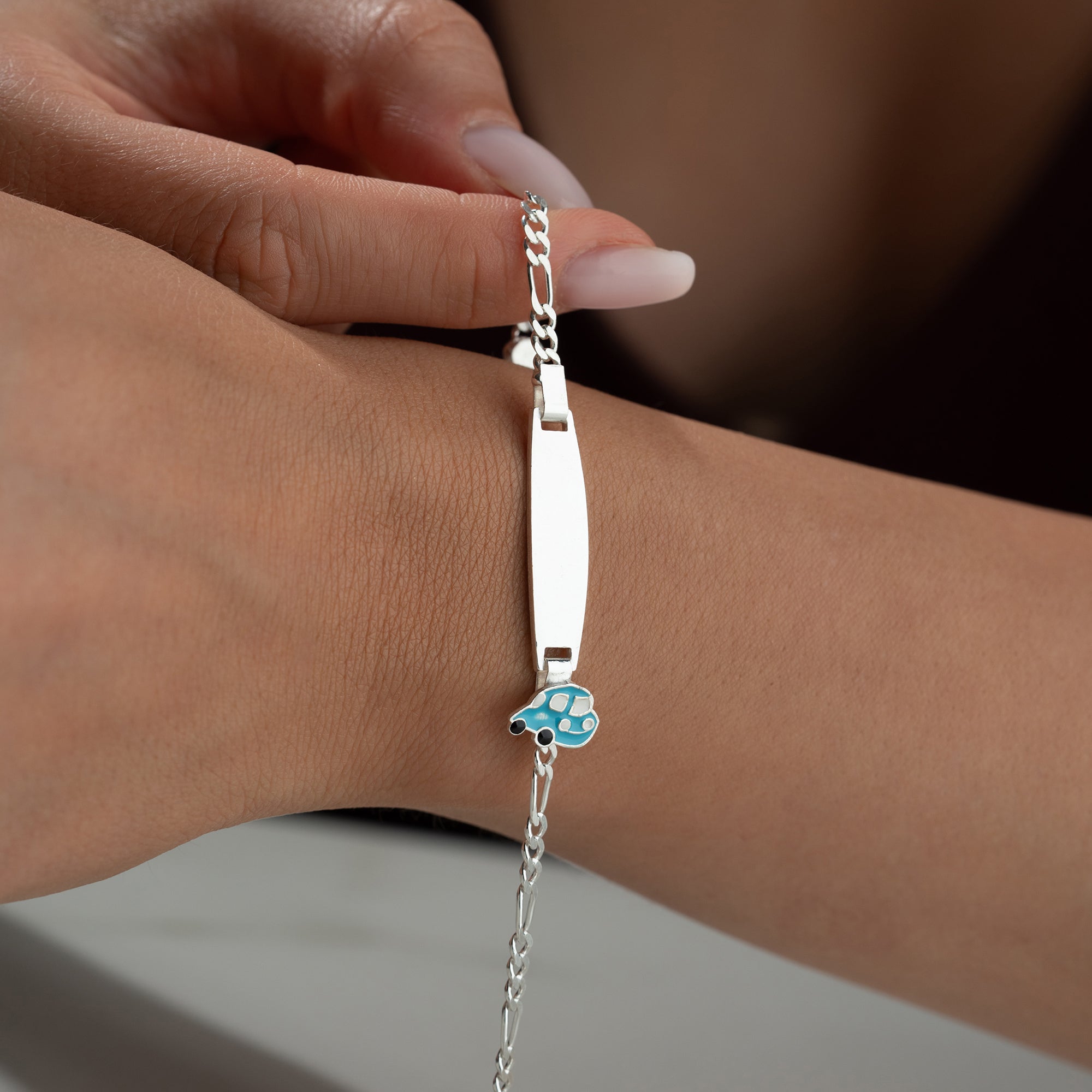 NIEDLICHES AUTO KINDER ARMBAND | 925 SILBER