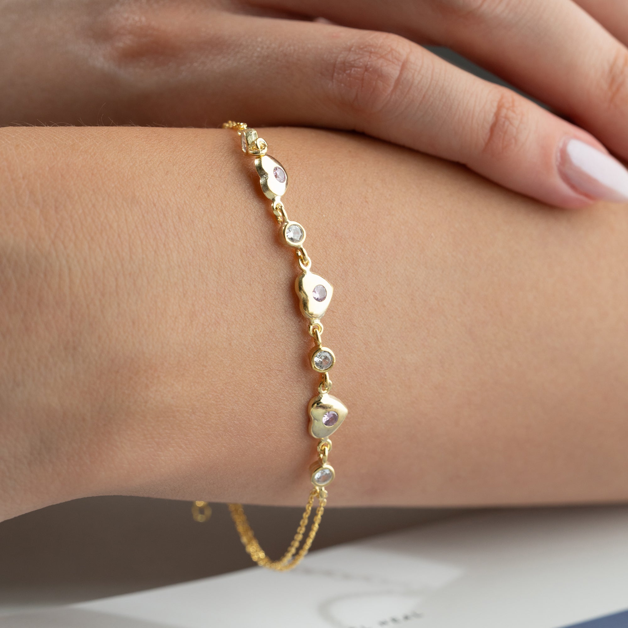 MULTI HERZ ARMBAND | 925 SILBER