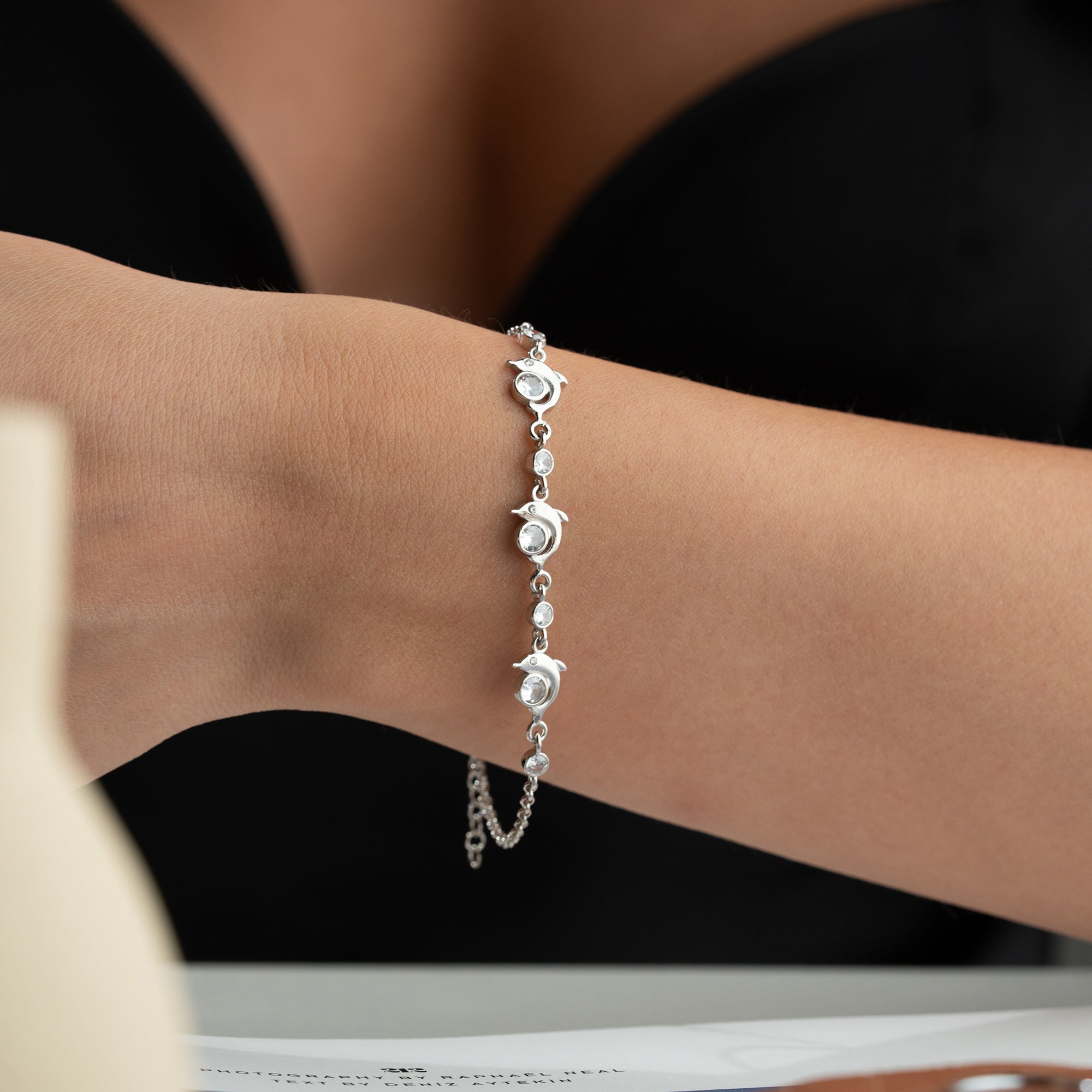 DOLPHIN STONE ARMBAND | 925 SILBER