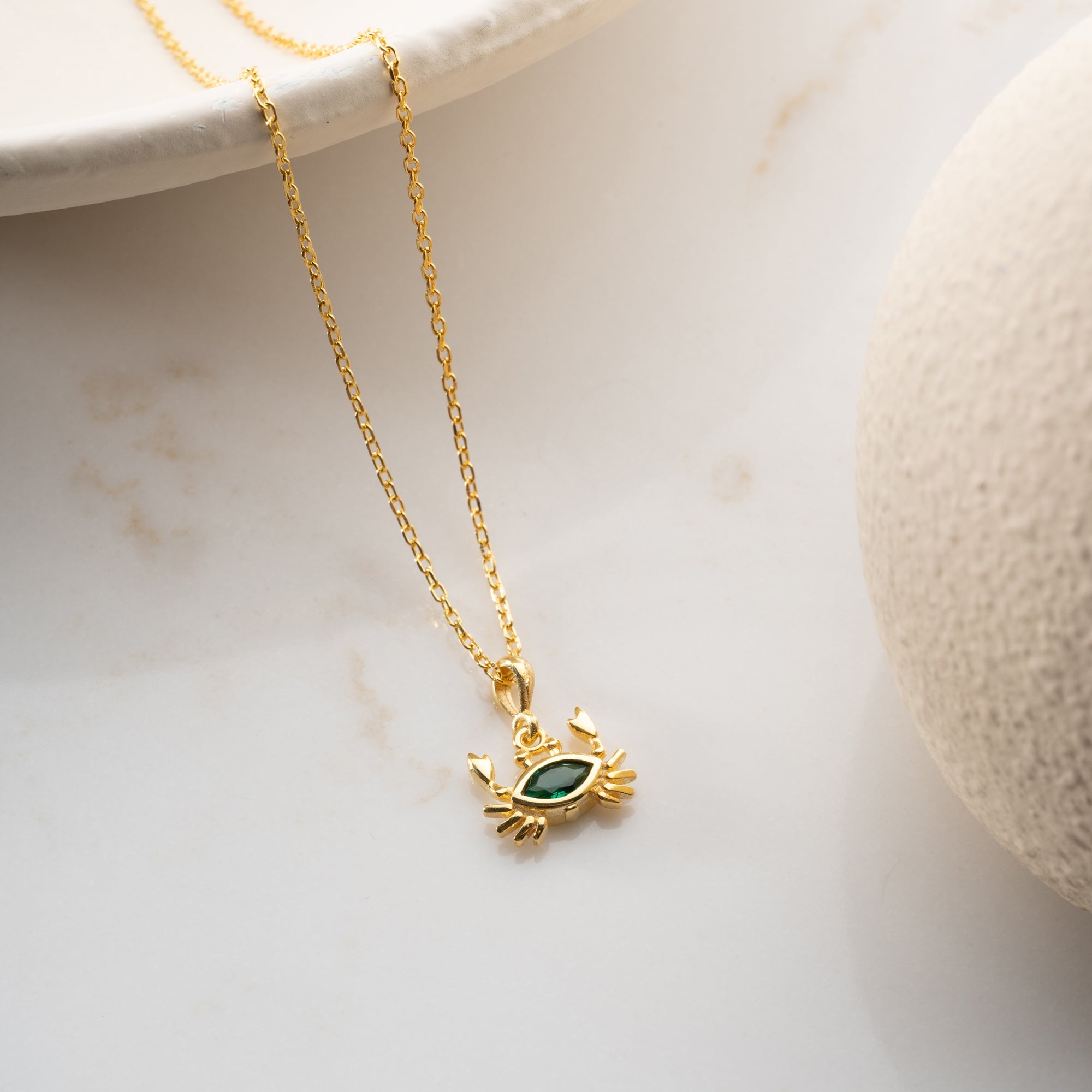 ZIRKONIA KREBS HALSKETTE | 925 SILBER