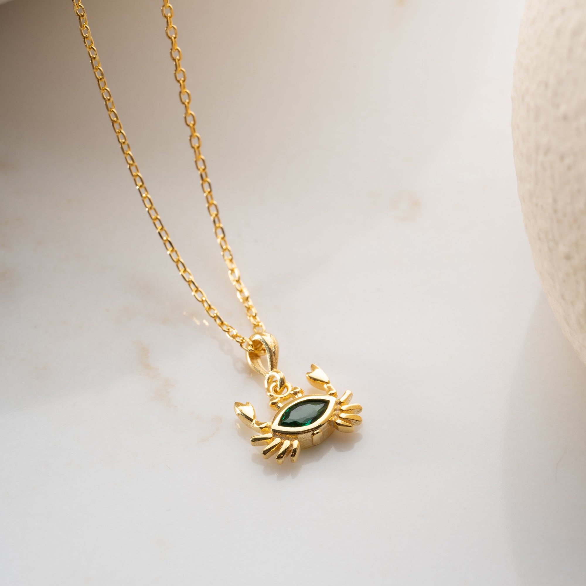 ZIRKONIA KREBS HALSKETTE | 925 SILBER