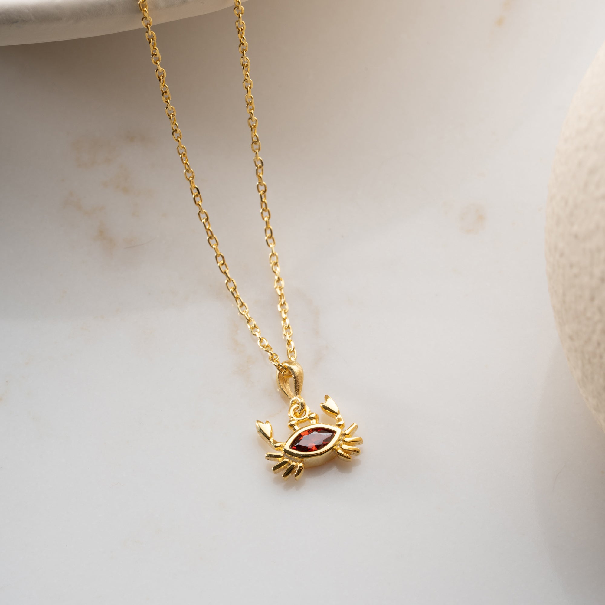 ZIRKONIA KREBS HALSKETTE | 925 SILBER