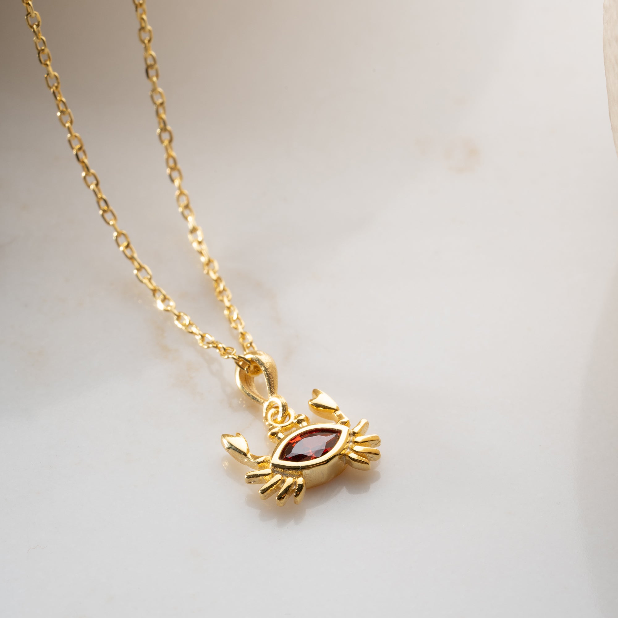 ZIRKONIA KREBS HALSKETTE | 925 SILBER