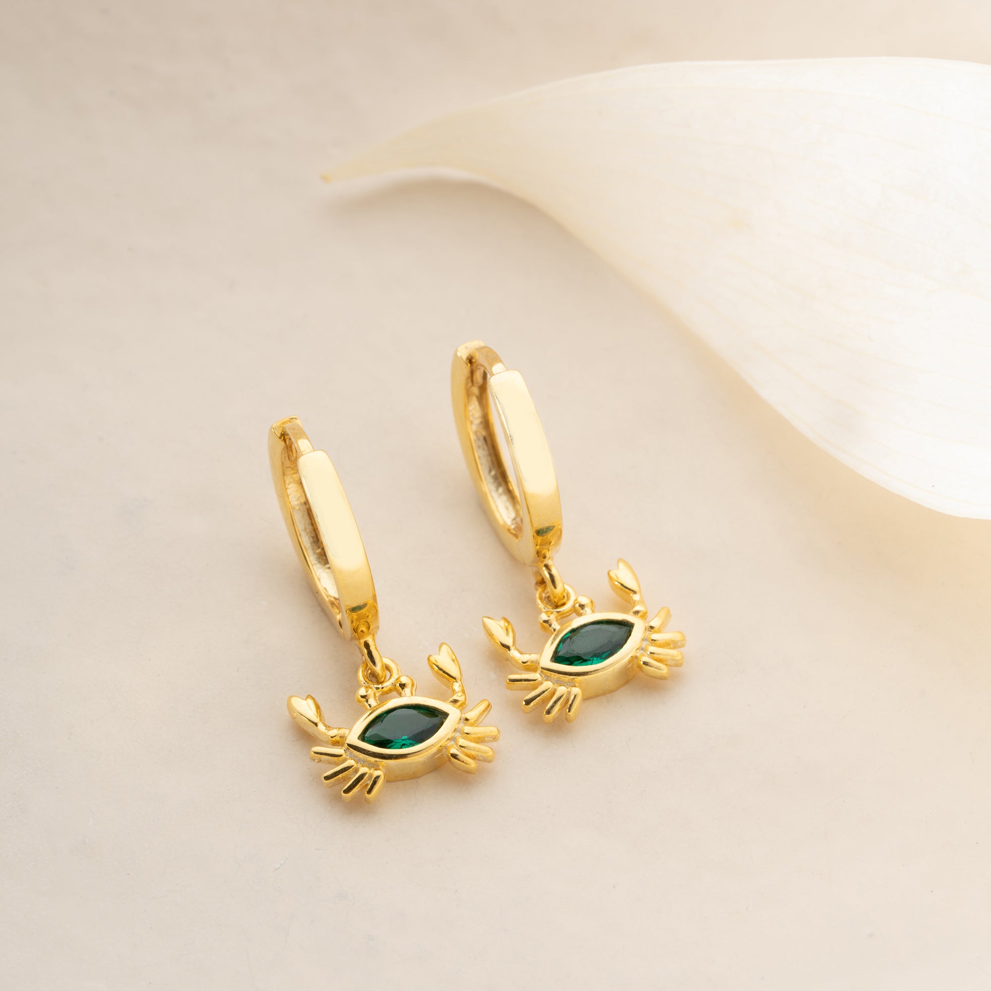 ZIRKONIA KREBS OHRRINGE | 925 SILBER