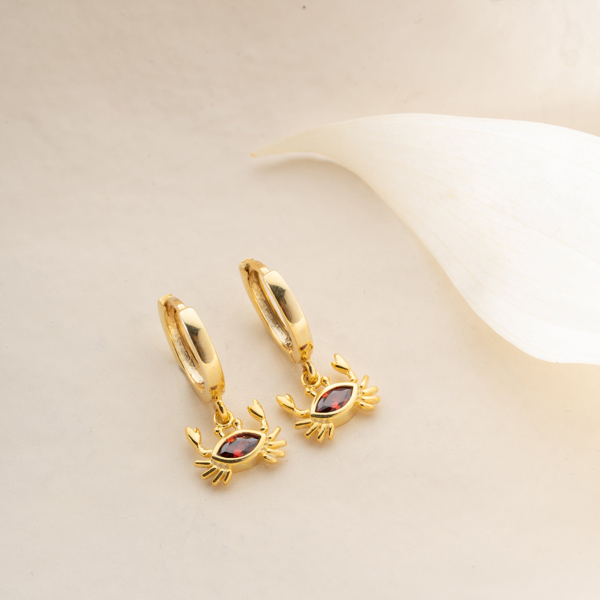 ZIRKONIA KREBS OHRRINGE | 925 SILBER