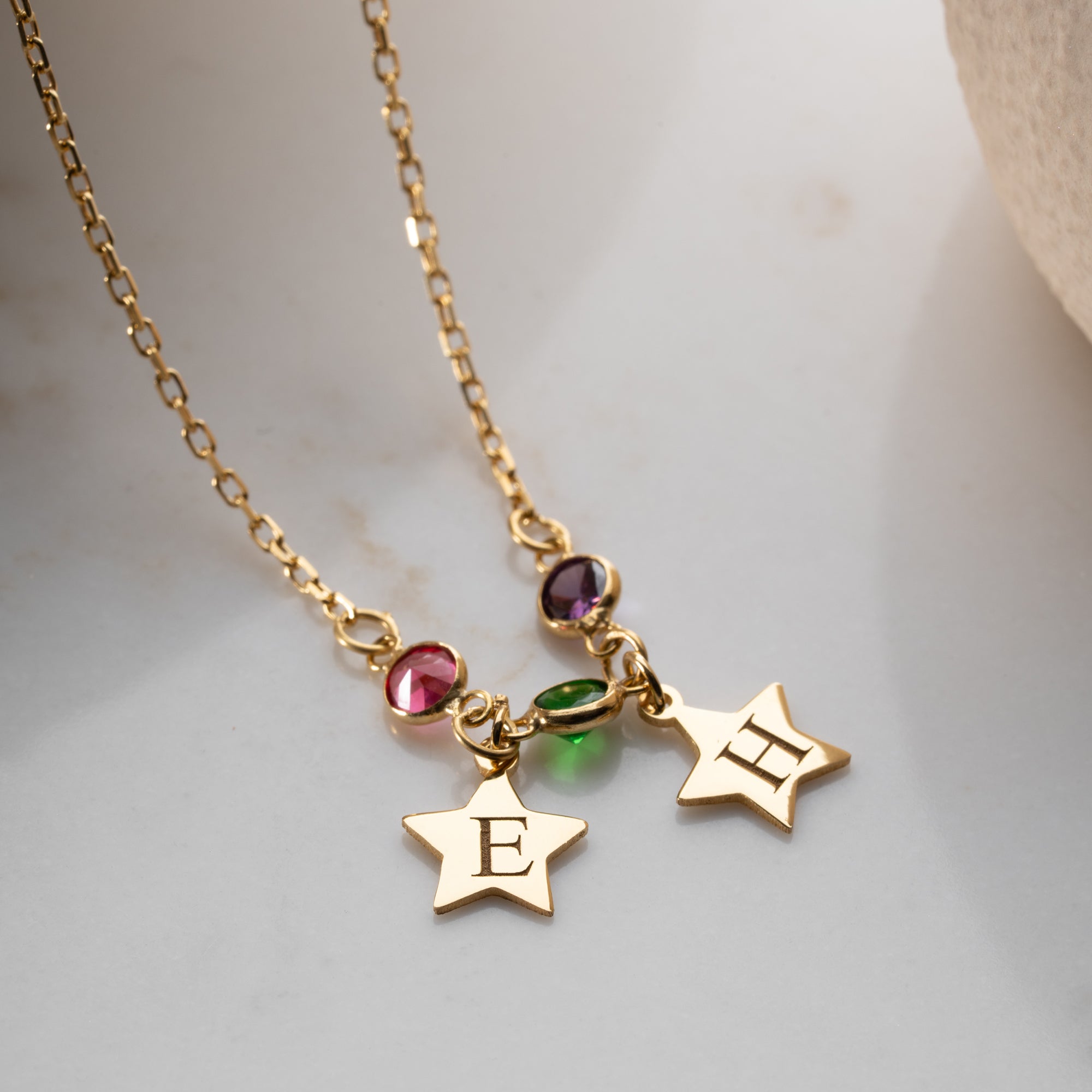 STERN INITIALEN HALSKETTE | 925 SILBER