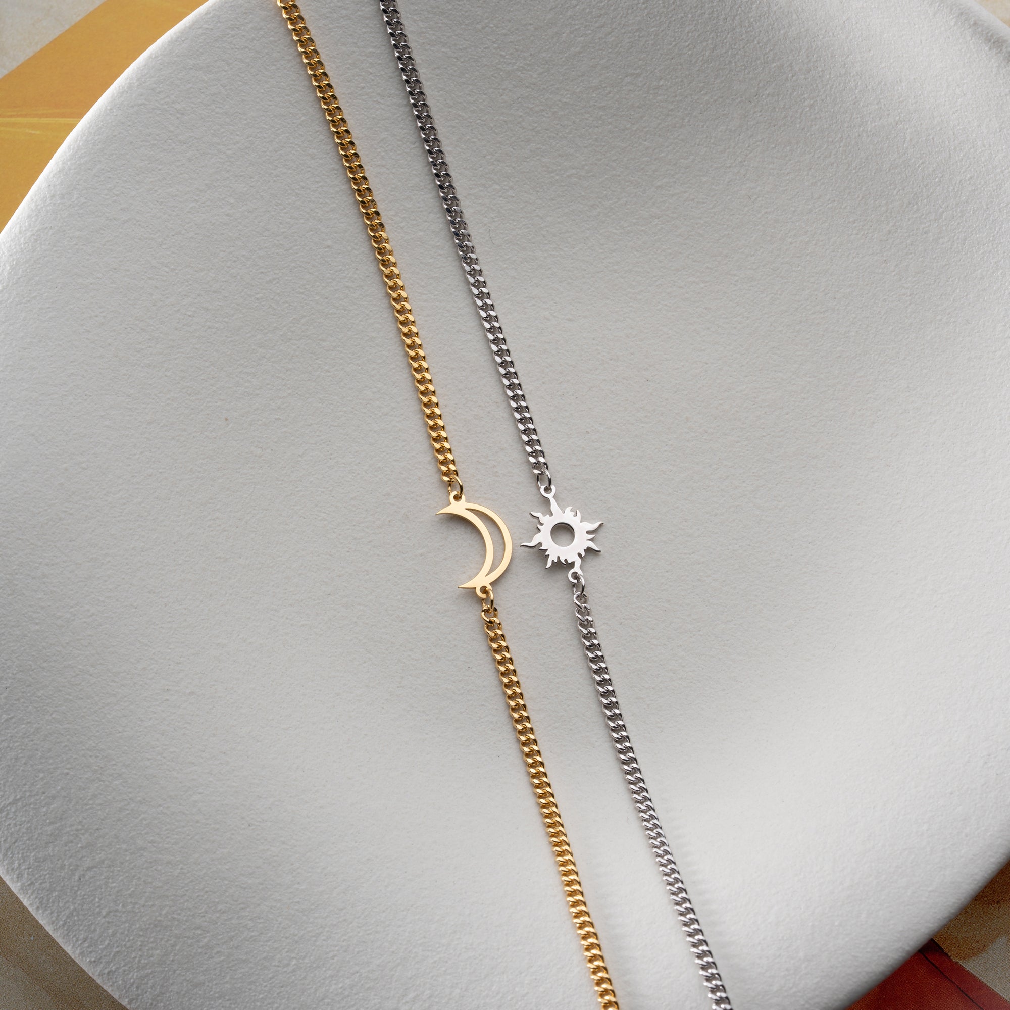 MOND UND SONNE PARTNERARMBAND | 925 SILBER