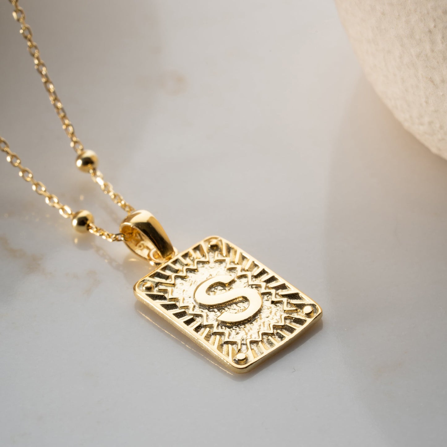 VINTAGE LETTER NECKLACE | 925 SILBER
