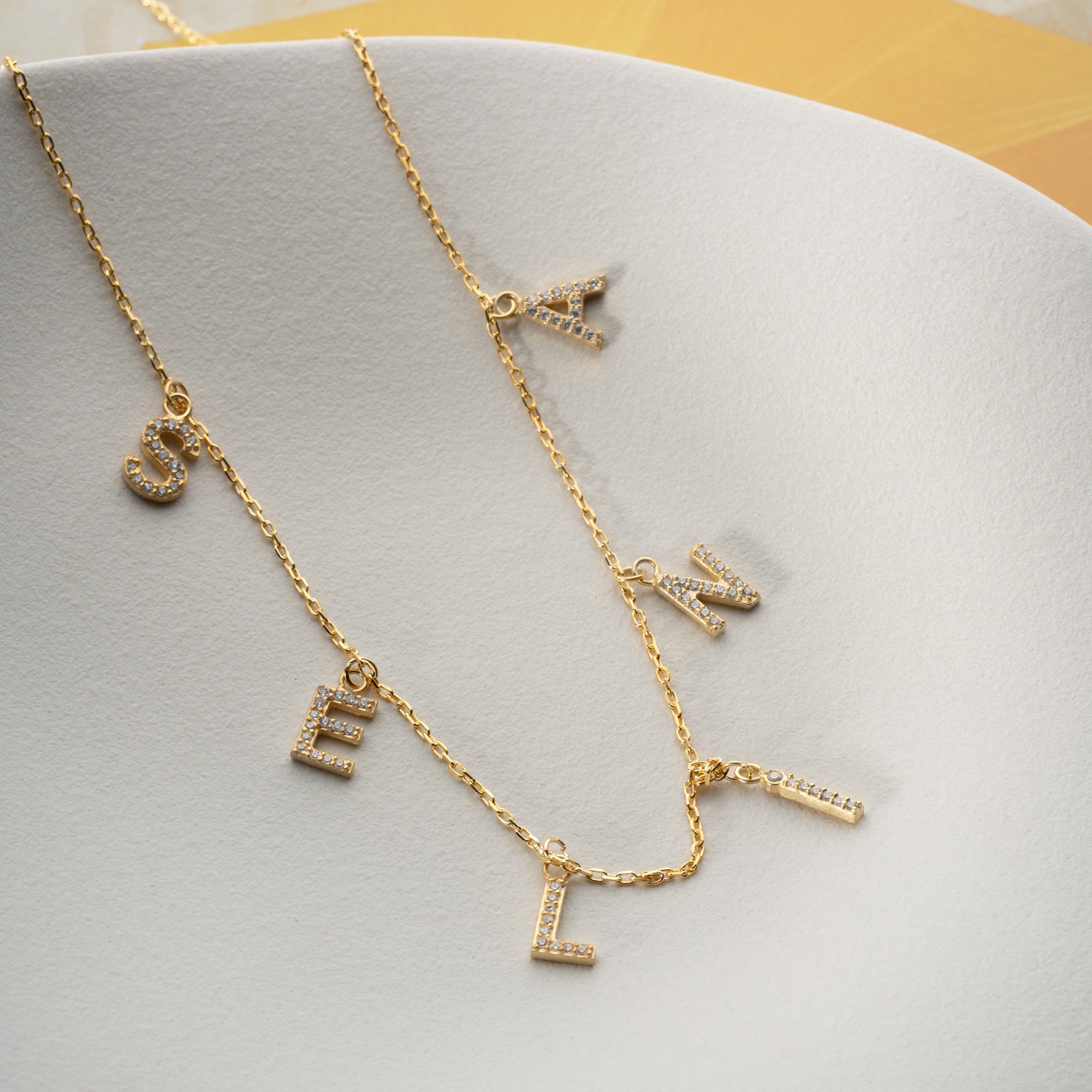 CHOCKER ZIRKONIA NAMENSKETTE | 925 SILBER