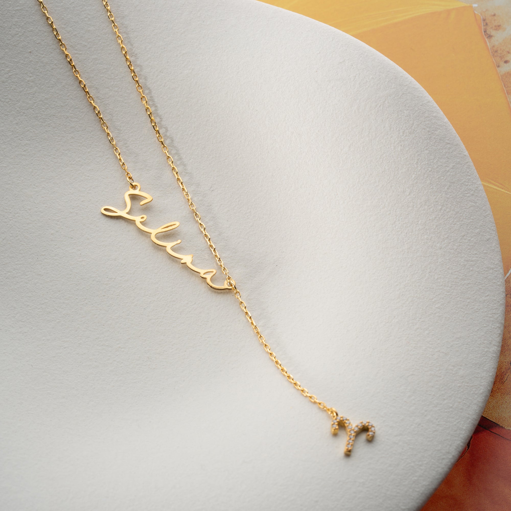 NAMENSKETTE MIT HÄNGEND STERNZEICHEN | 925 SILBER