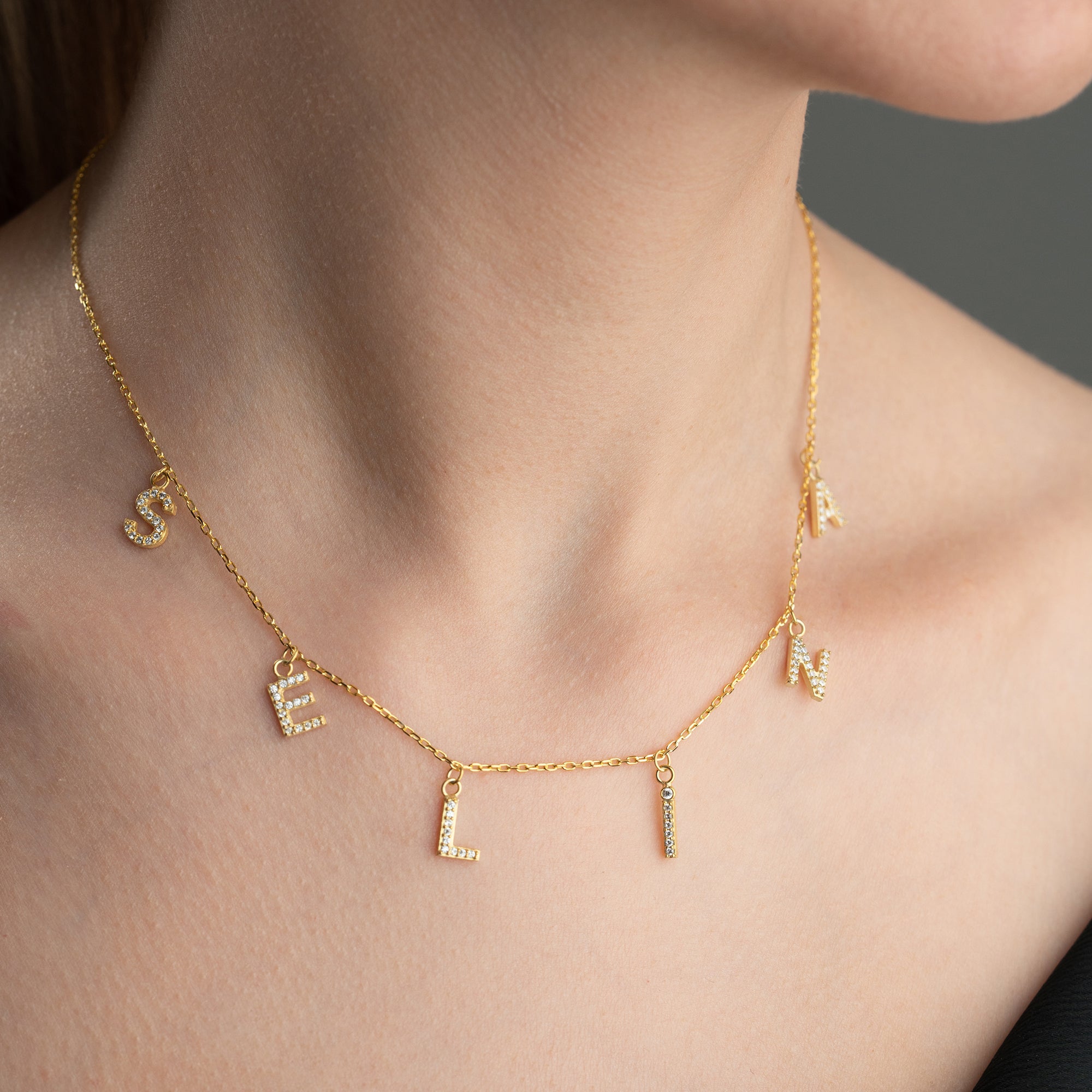 CHOCKER ZIRKONIA NAMENSKETTE | 925 SILBER