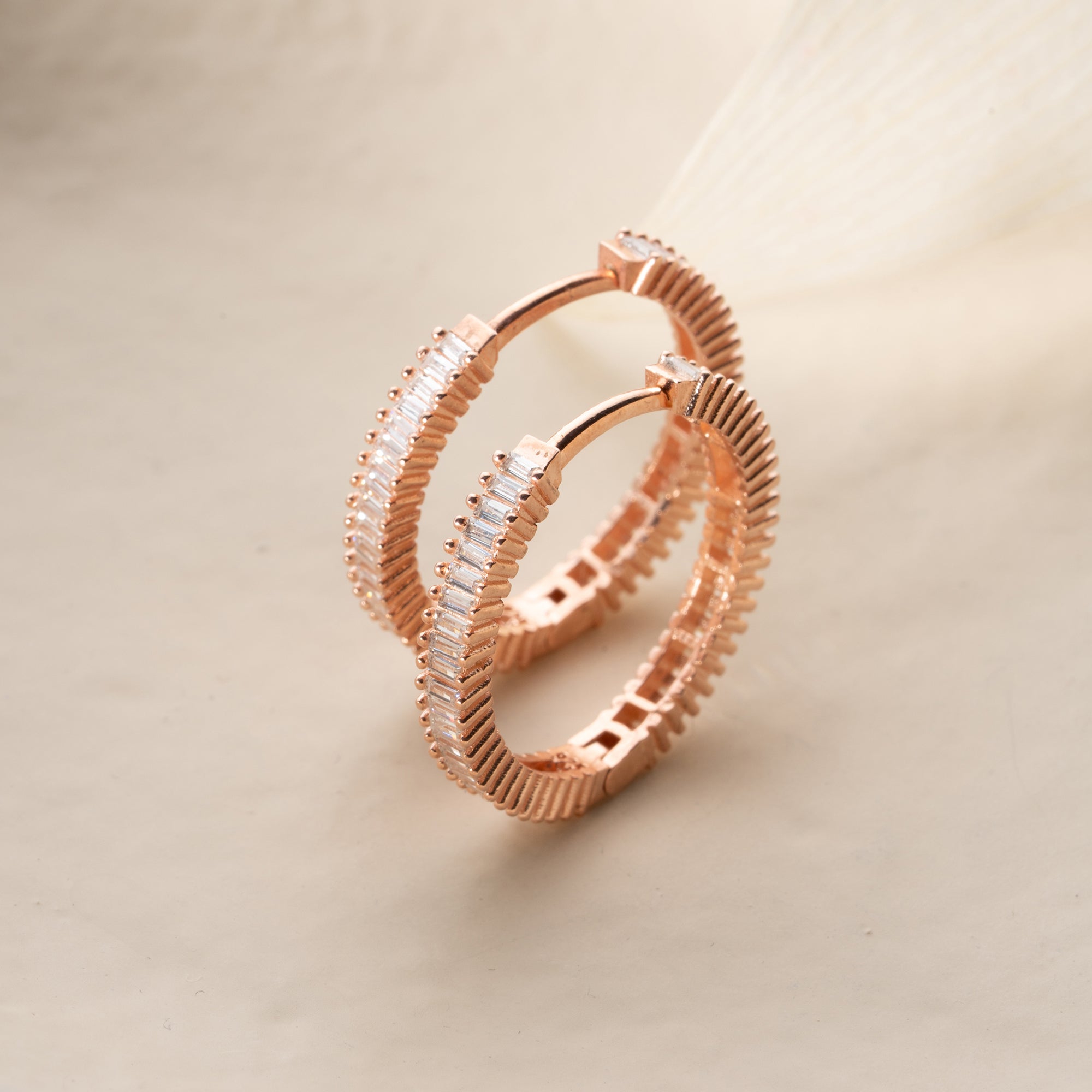 BIG MINI BAGUETTE OHRRINGE | 925 SILBER