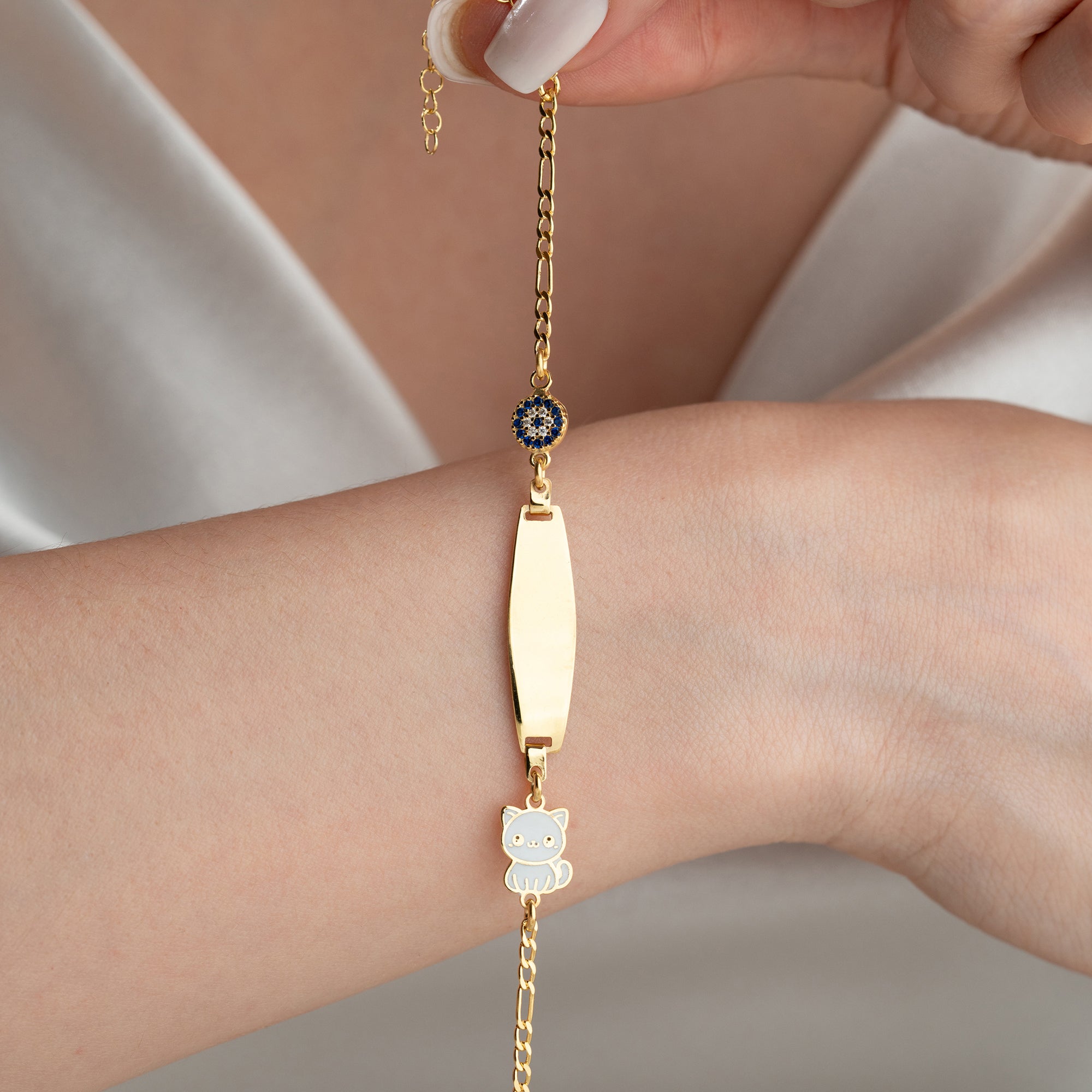 CAT NAZAR KINDER ARMBAND | 925 SILBER