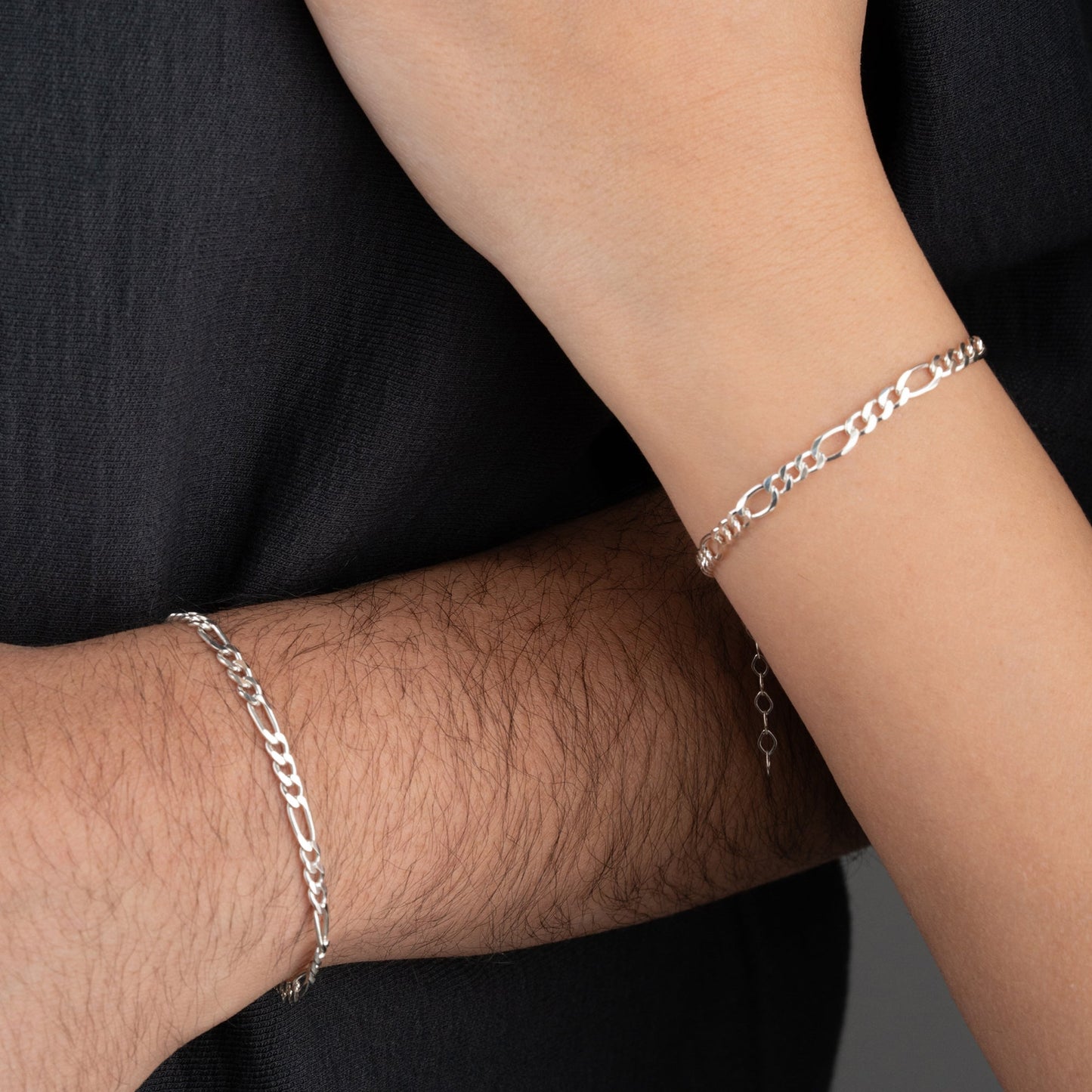 FIGARO BUCHSTABEN BASIC PARTNERARMBÄNDER | 925 SILBER