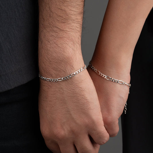 FIGARO BUCHSTABEN BASIC PARTNERARMBÄNDER | 925 SILBER