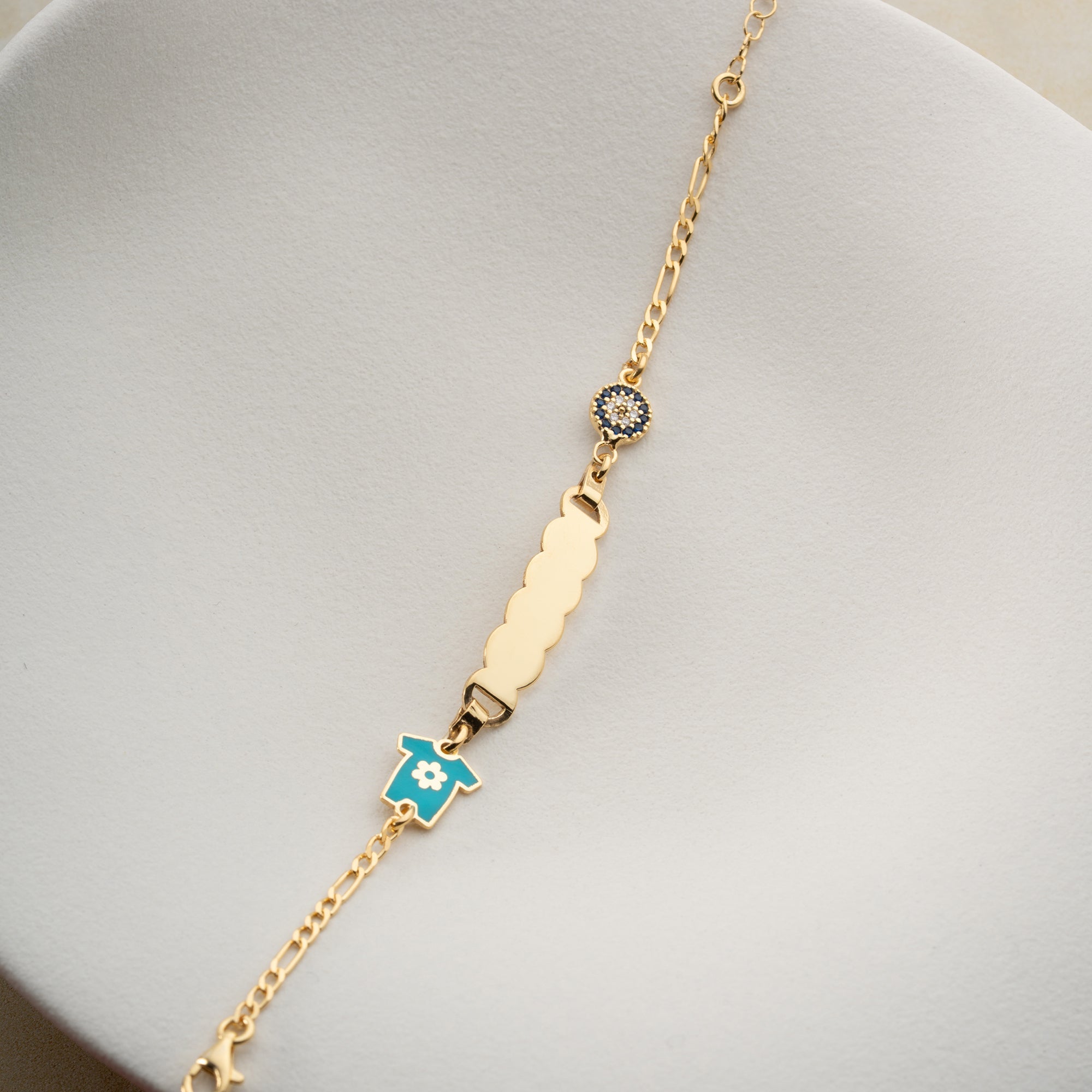 BLAUE TRIKOT KINDER ARMBAND | 925 SILBER