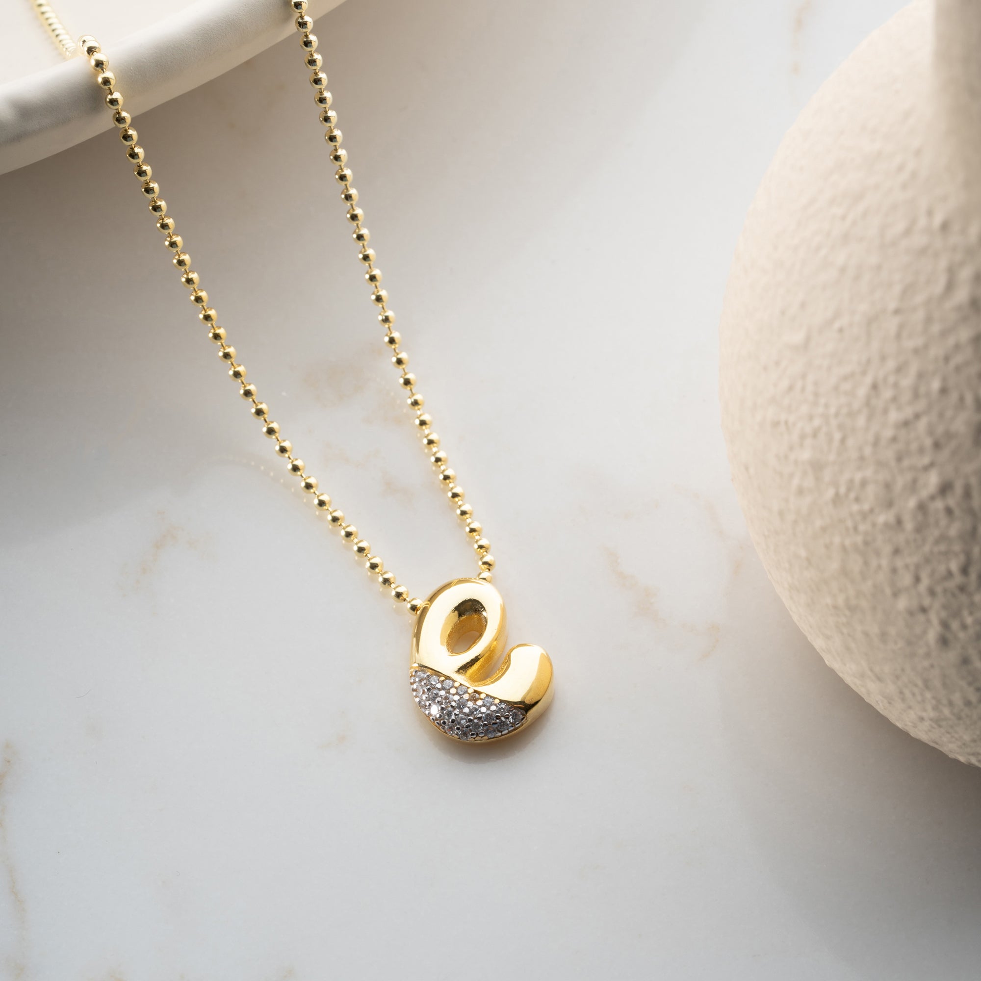 BUBBLE BUCHSTABENKETTE | 925 SILBER