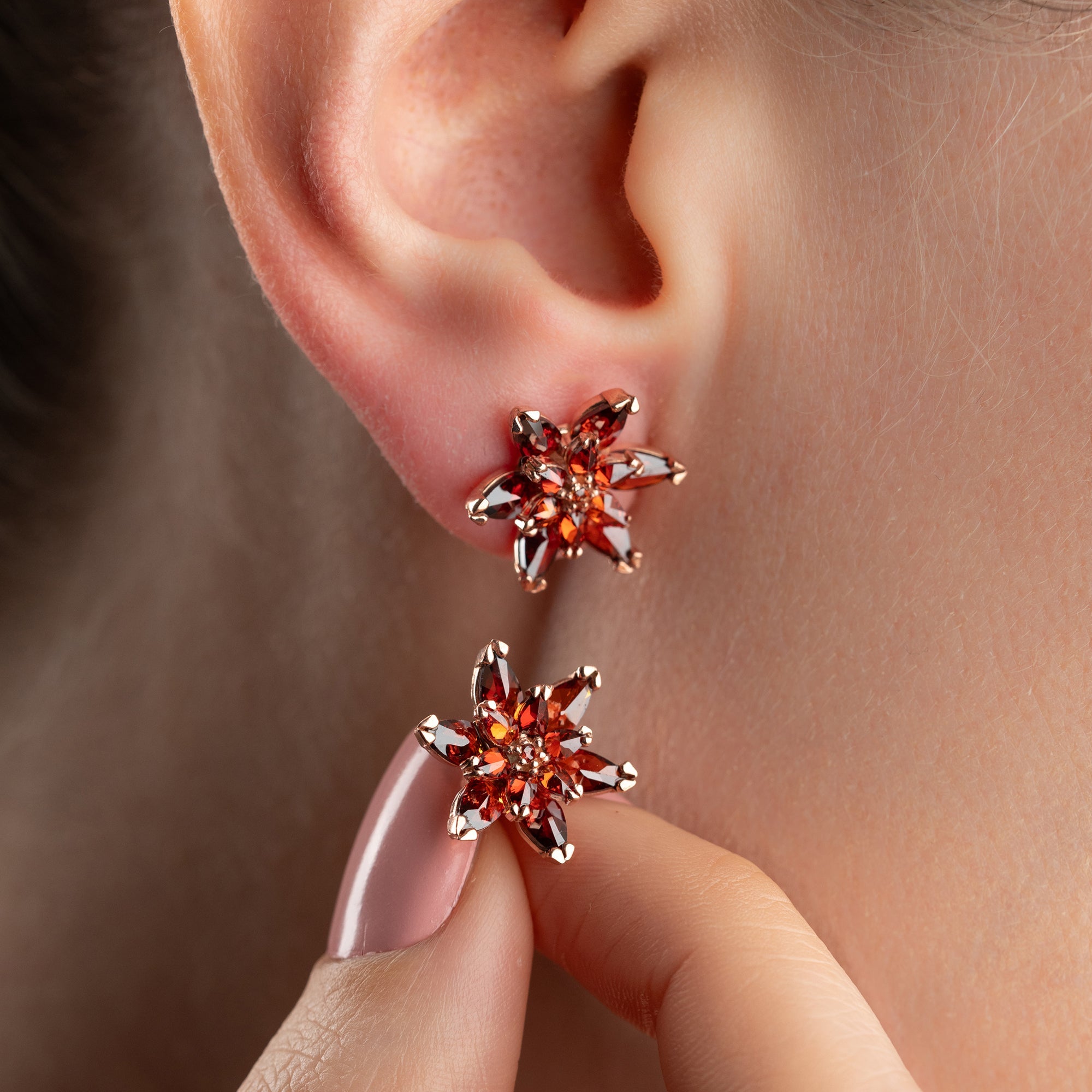 RED LOTUS OHRRINGE | 925 SILBER