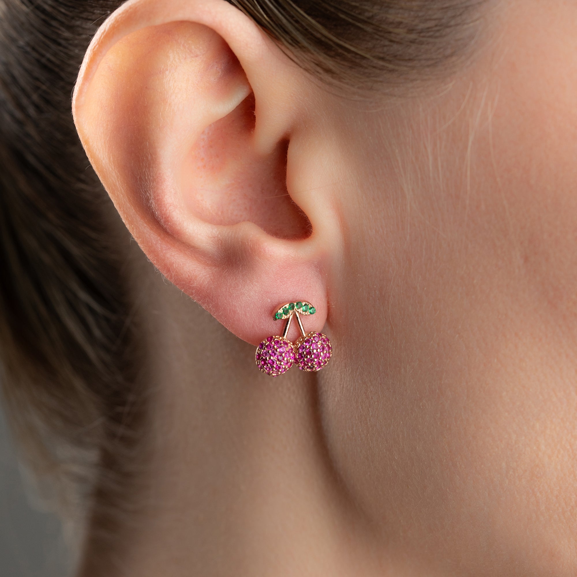 CHERRY OHRRINGE | 925 SILBER