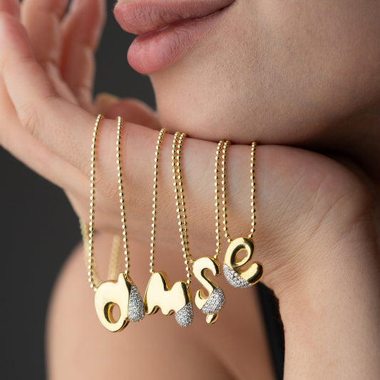 BUBBLE BUCHSTABENKETTE | 925 SILBER