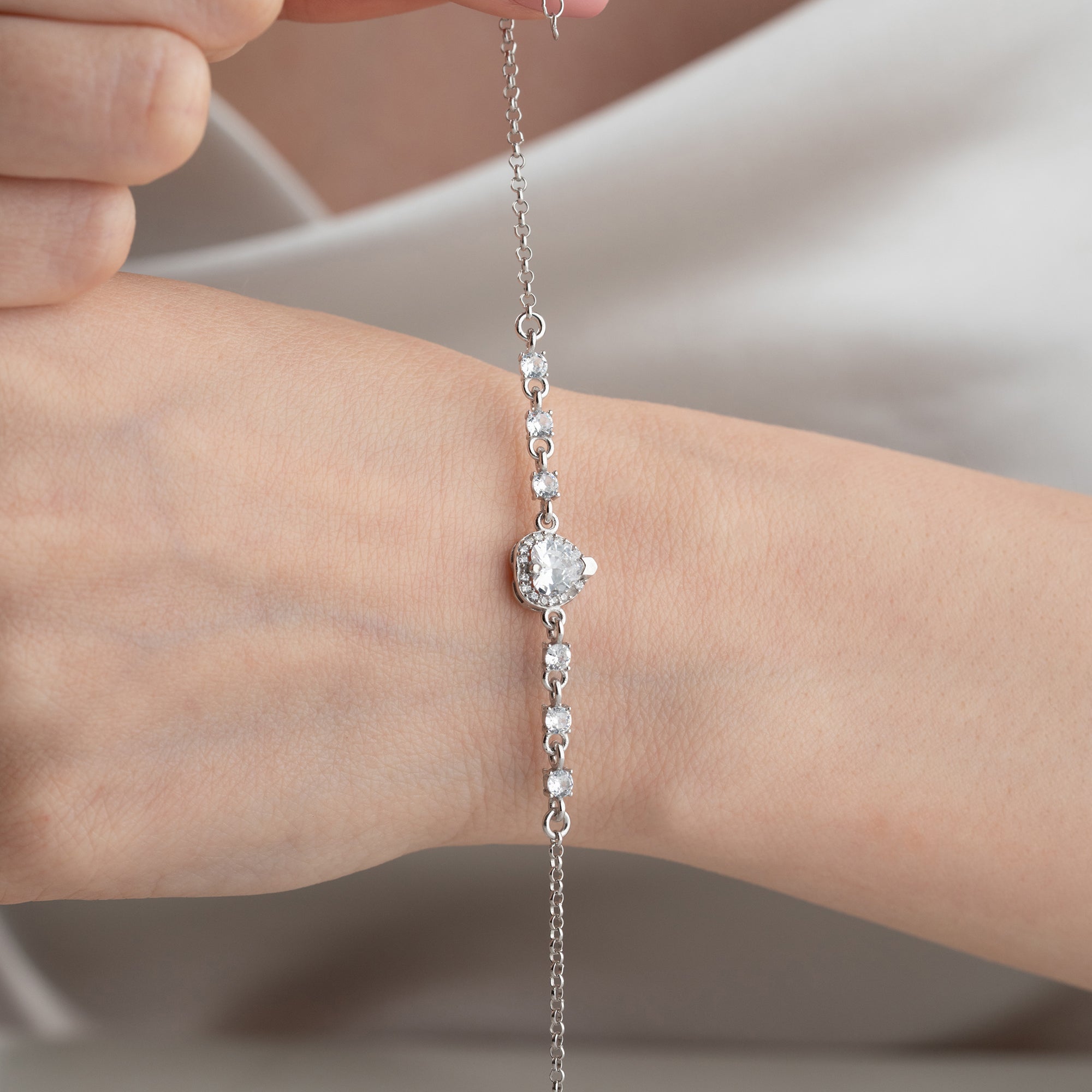DROP STONE ARMBAND | 925 SILBER