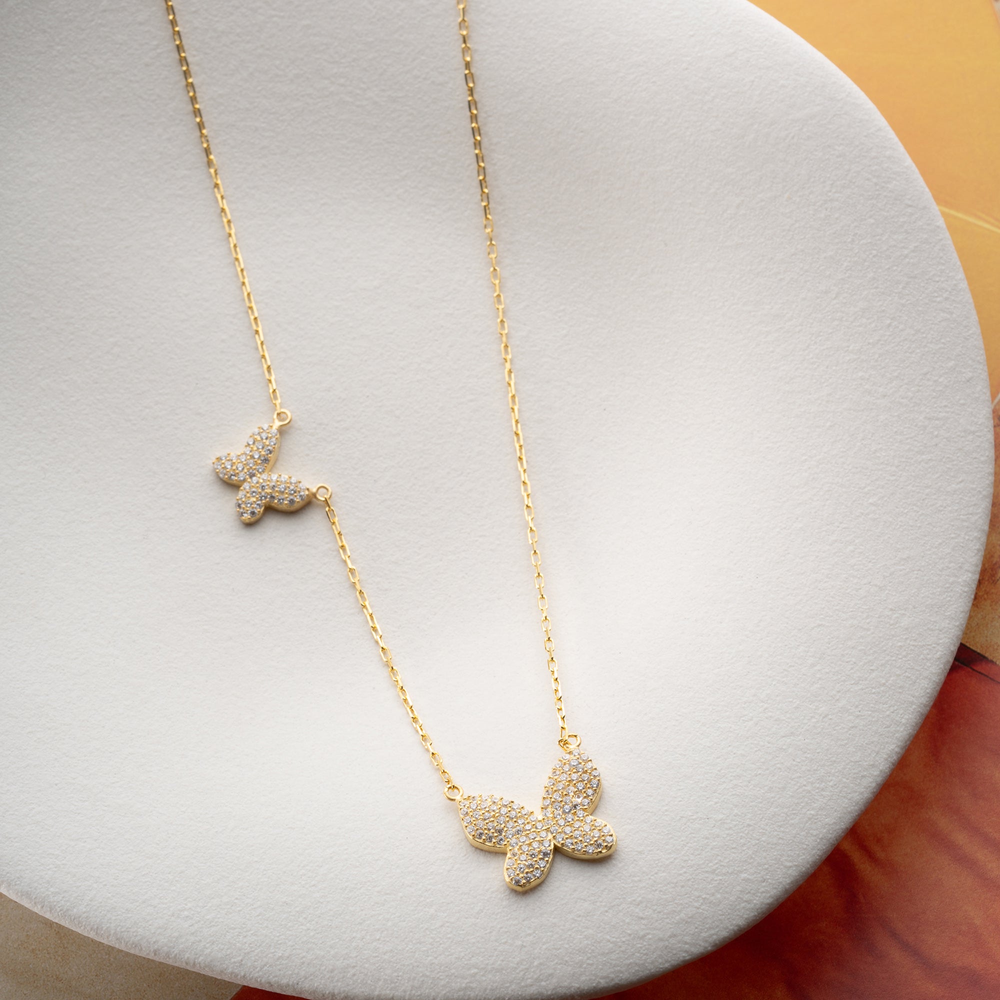 BUTTERFLY DUO NECKLACE | 925 SILBER