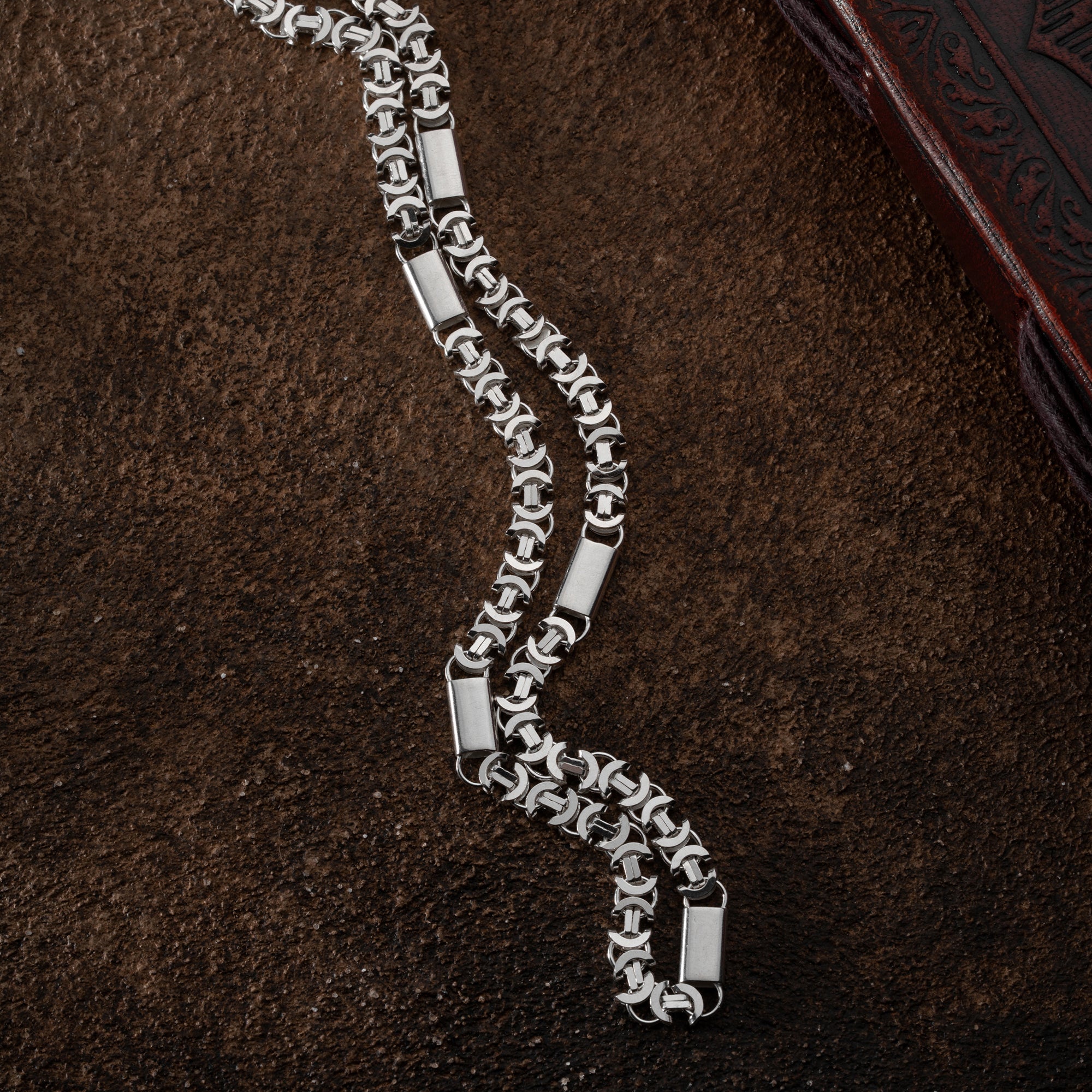 PLATTENKÖNIGSKETTE FLACH SET 6 MM | 925 SILBER.