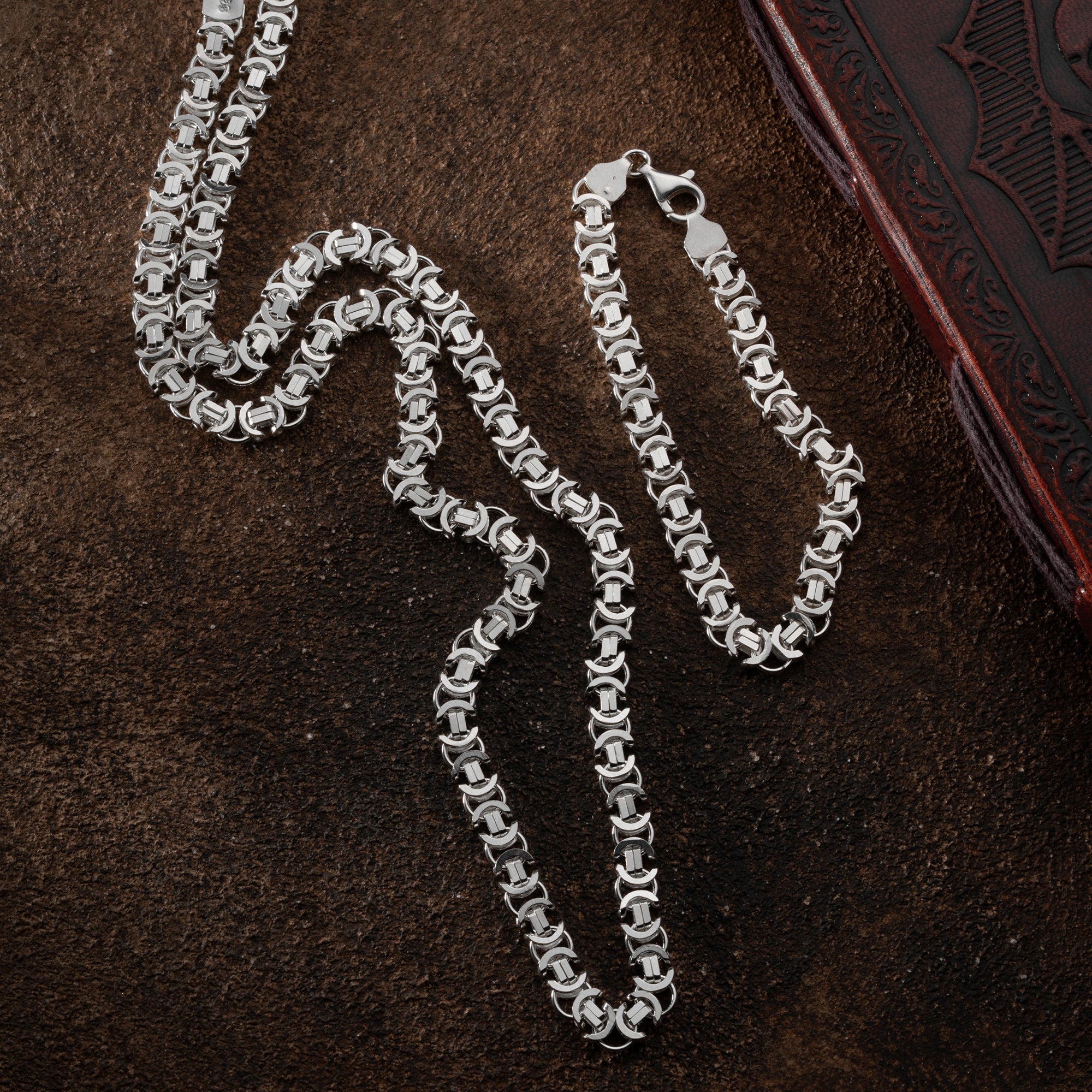 KÖNIGSKETTE FLACH SET | 925 SILBER.