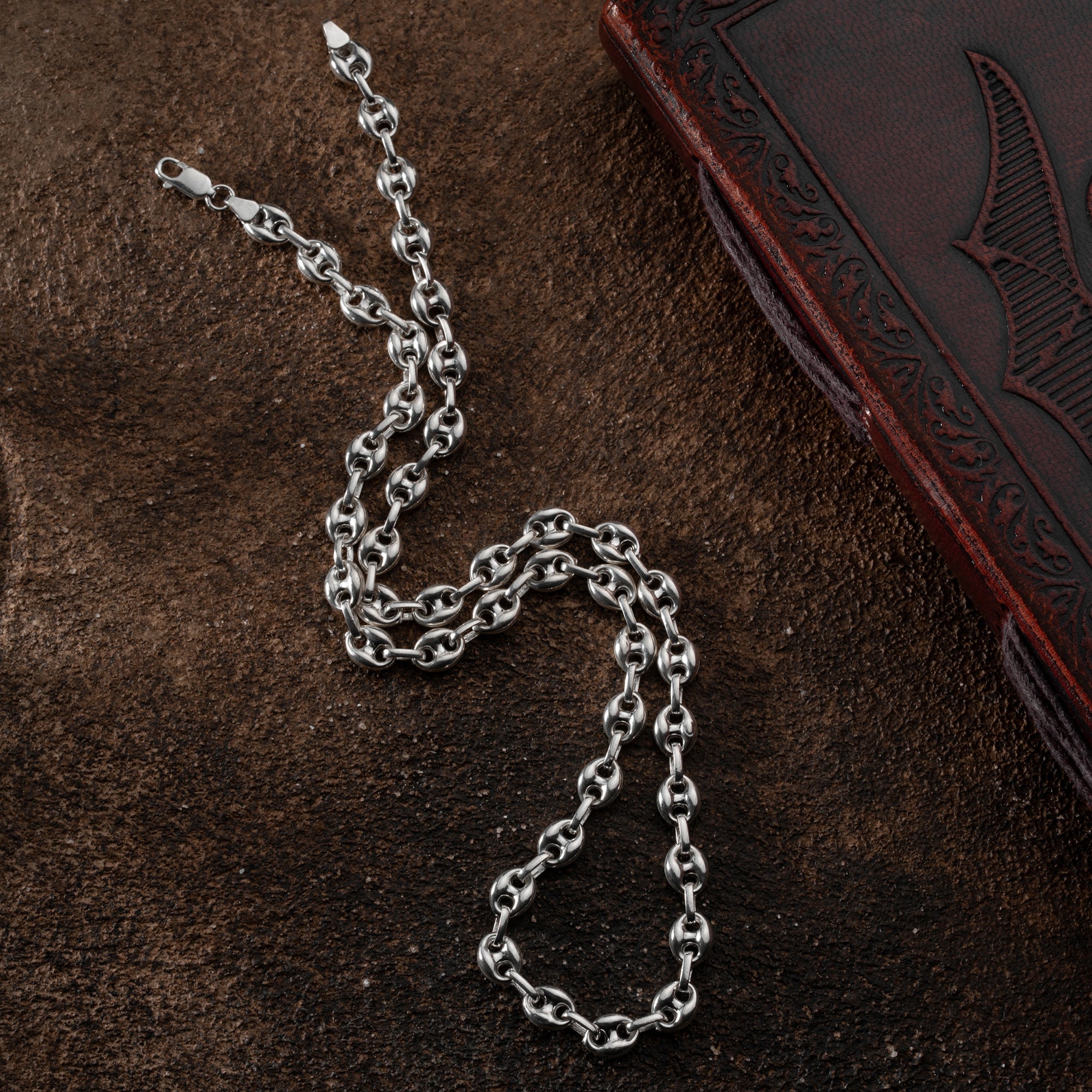 BOHNEN HALSKETTE | 925 SILBER.