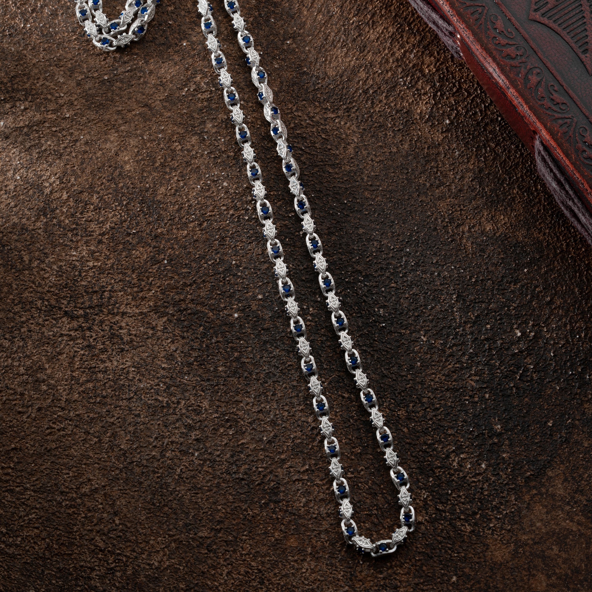 ANKER BLUE DIAMOND HALSKETTE | 925 SILBER.