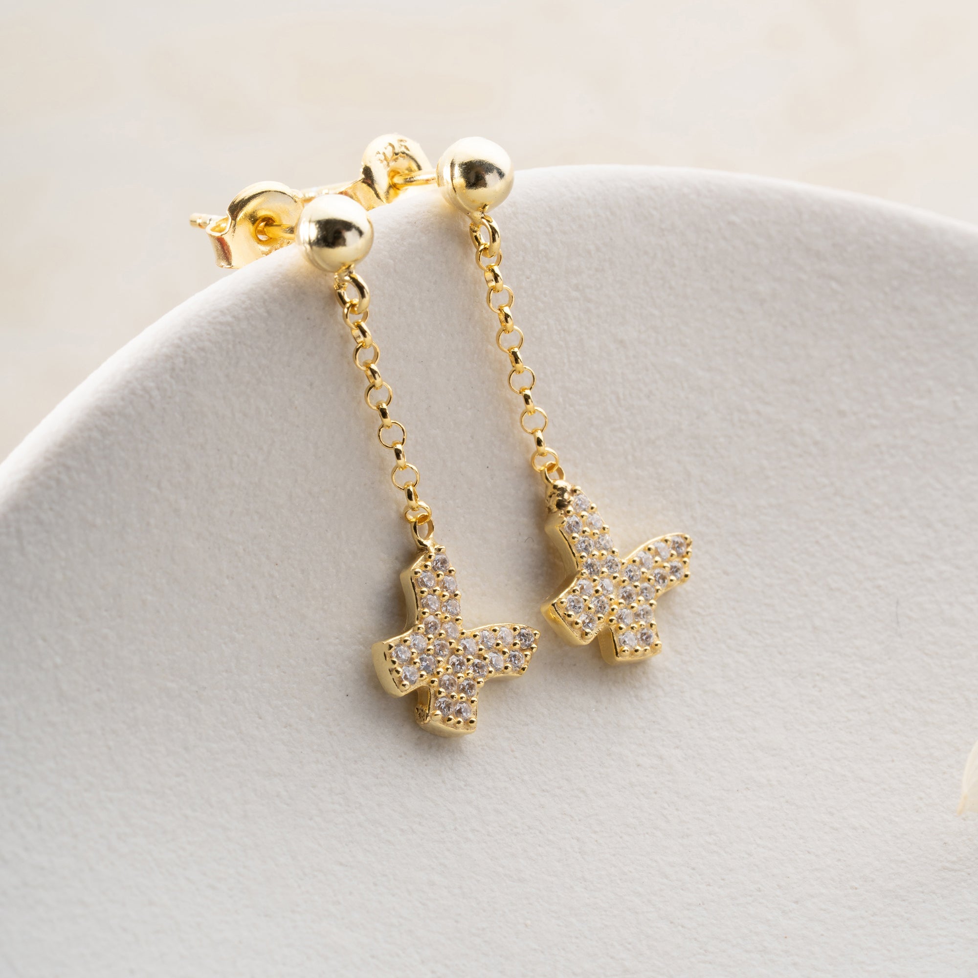 HÄNGEND BUTTERFLY OHRRINGE | 925 SILBER