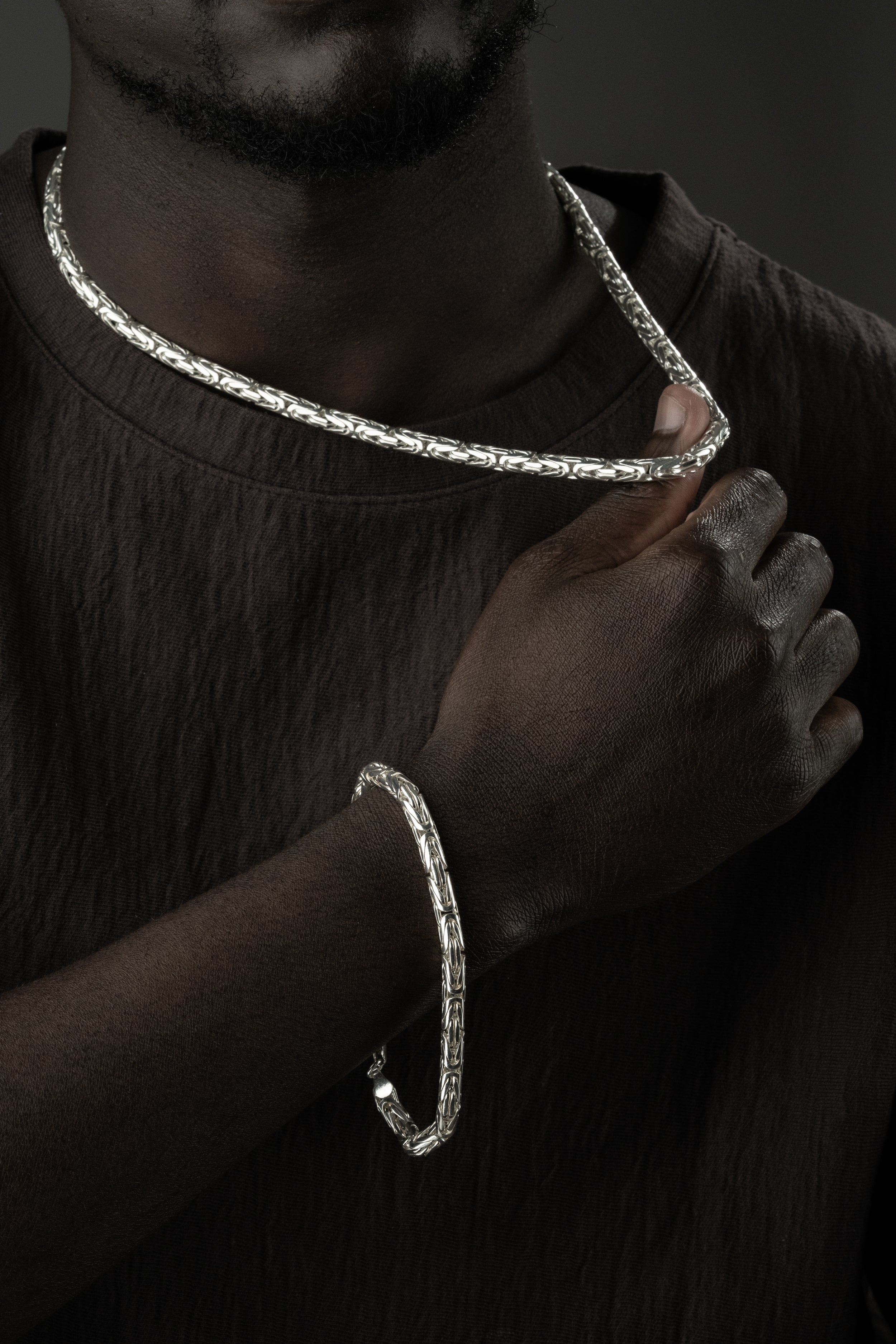 OVAL KÖNIGSKETTE 6 MM SET | 925 SILBER.