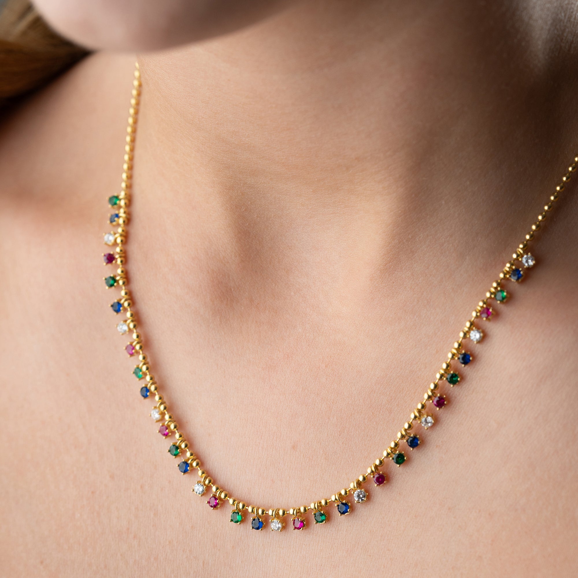 MIRIYA COLORFULL KETTE | 925 SILBER