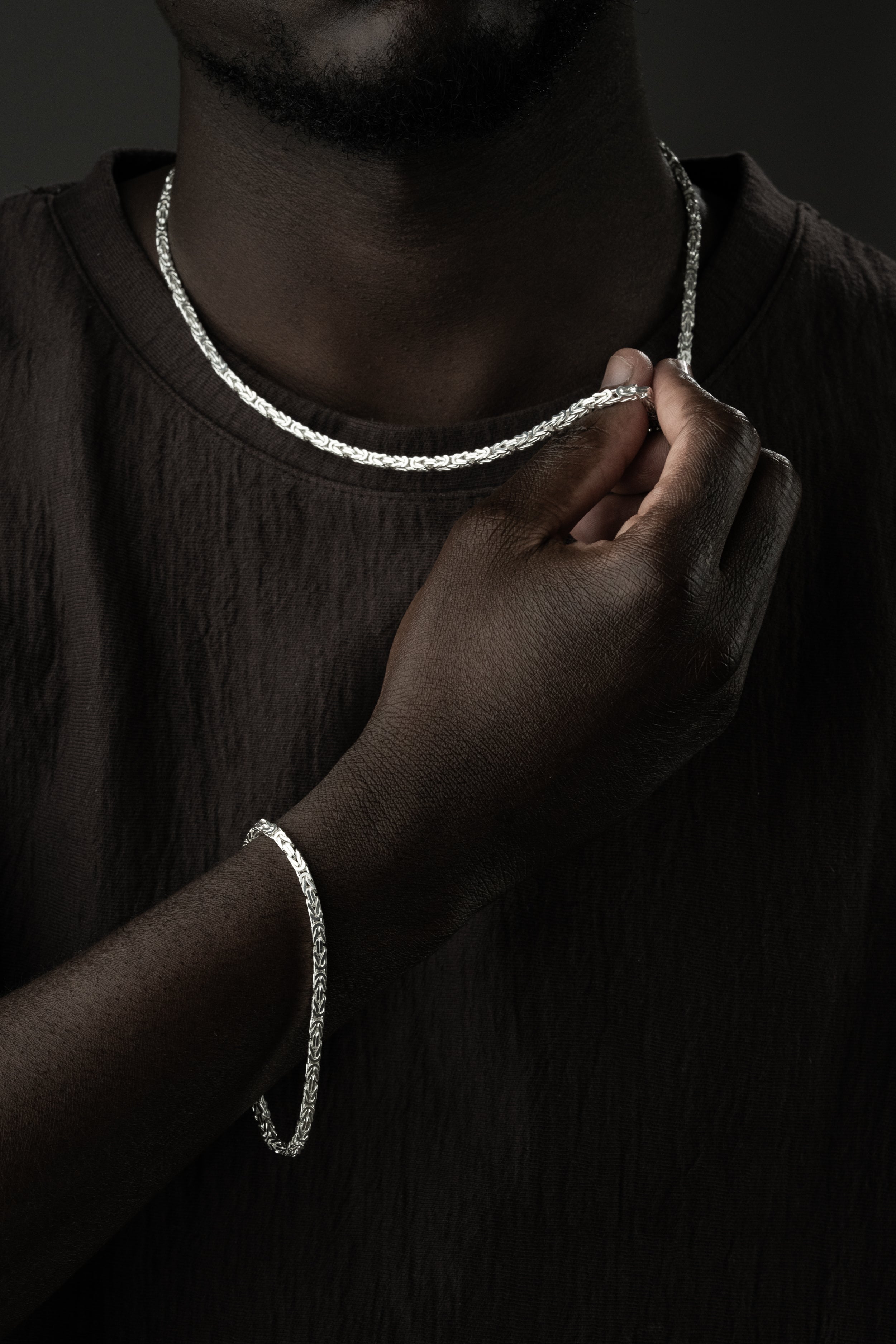 KÖNIGSKETTE 4 MM GLANZ SET | 925 SILBER.