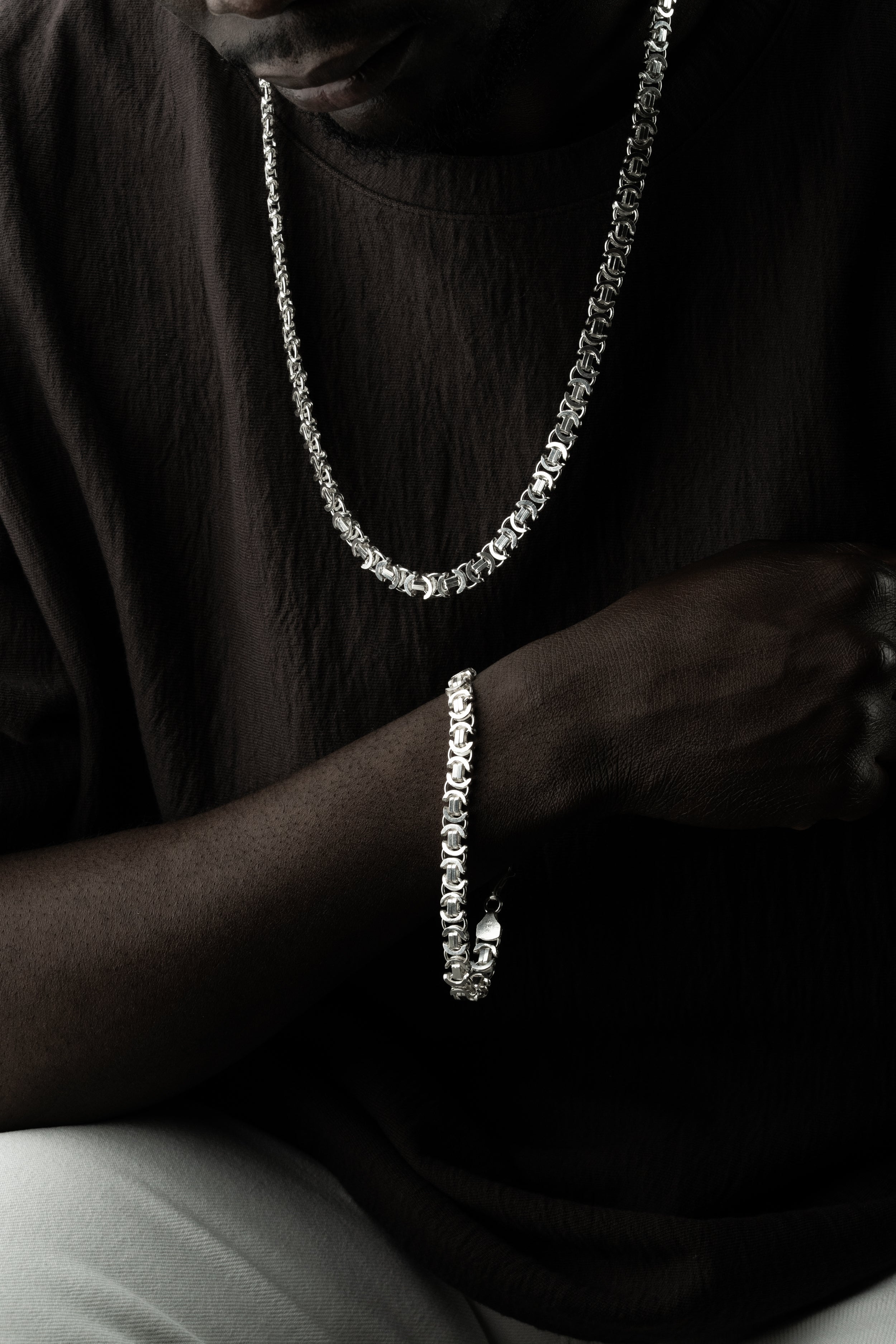 KÖNIGSKETTE FLACH SET | 925 SILBER.