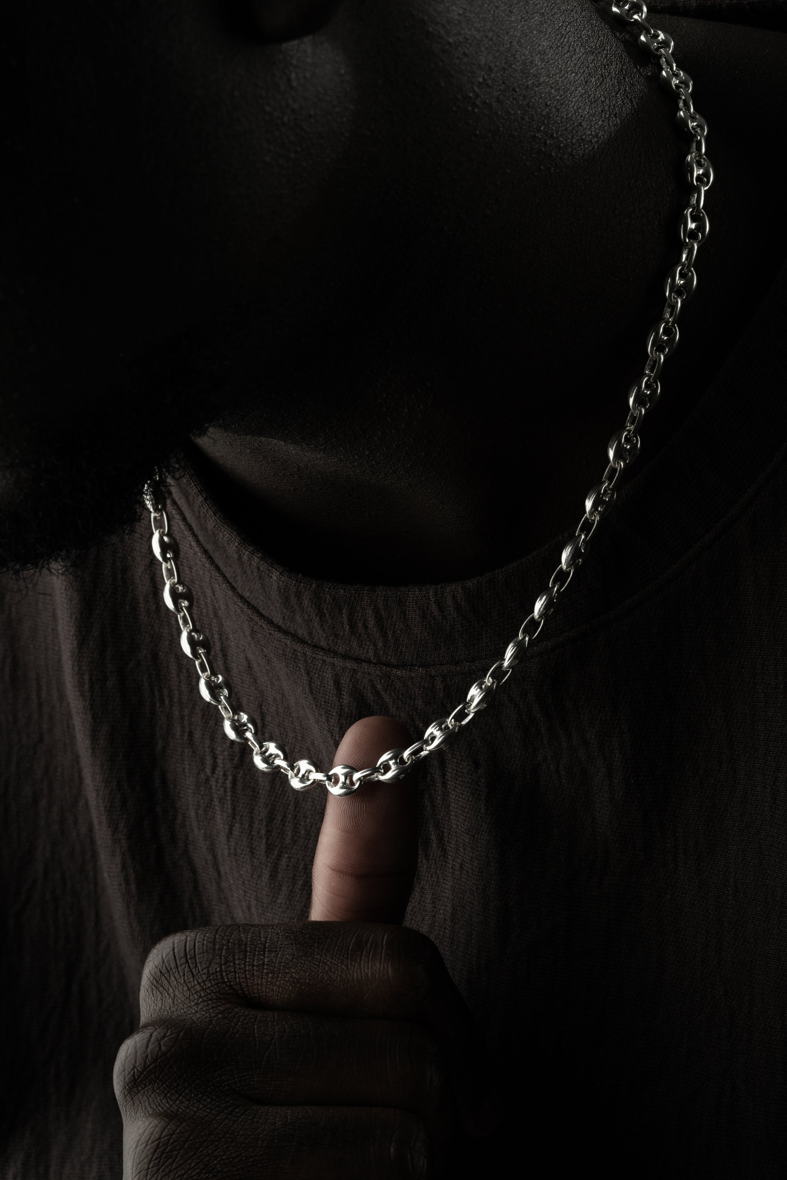 BOHNEN HALSKETTE | 925 SILBER.