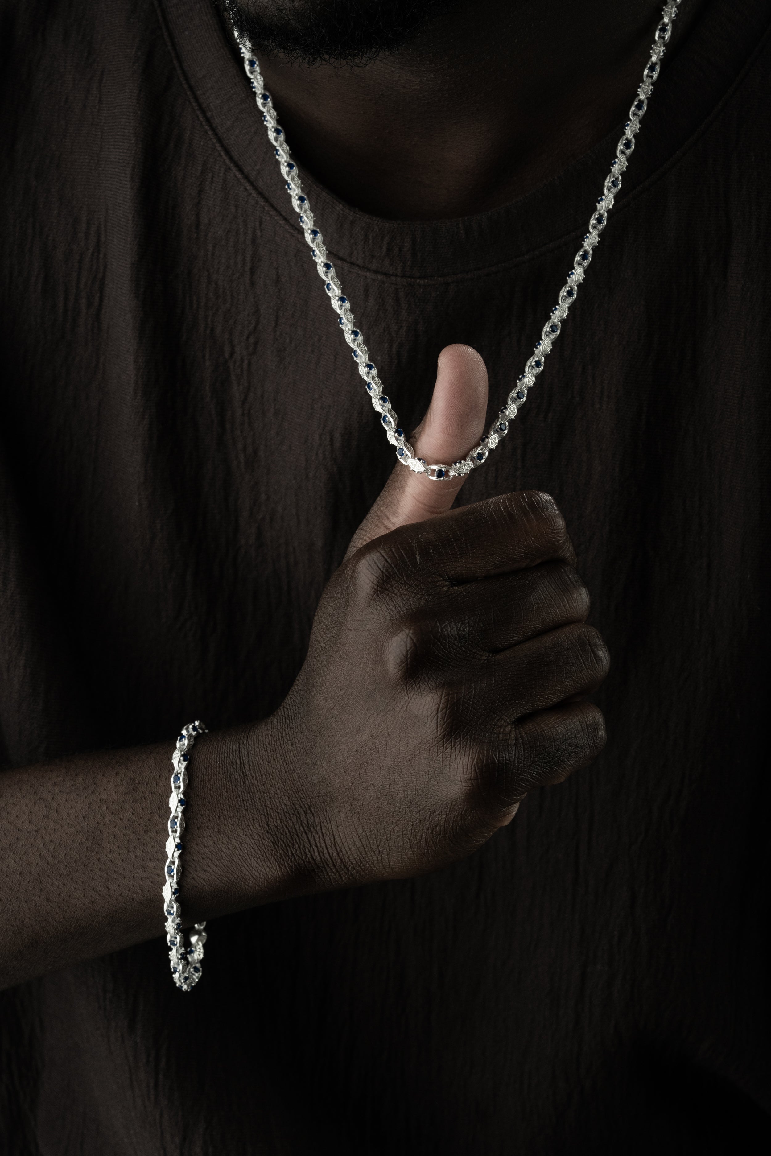 ANKER BLUE DIAMOND SET | 925 SILBER.