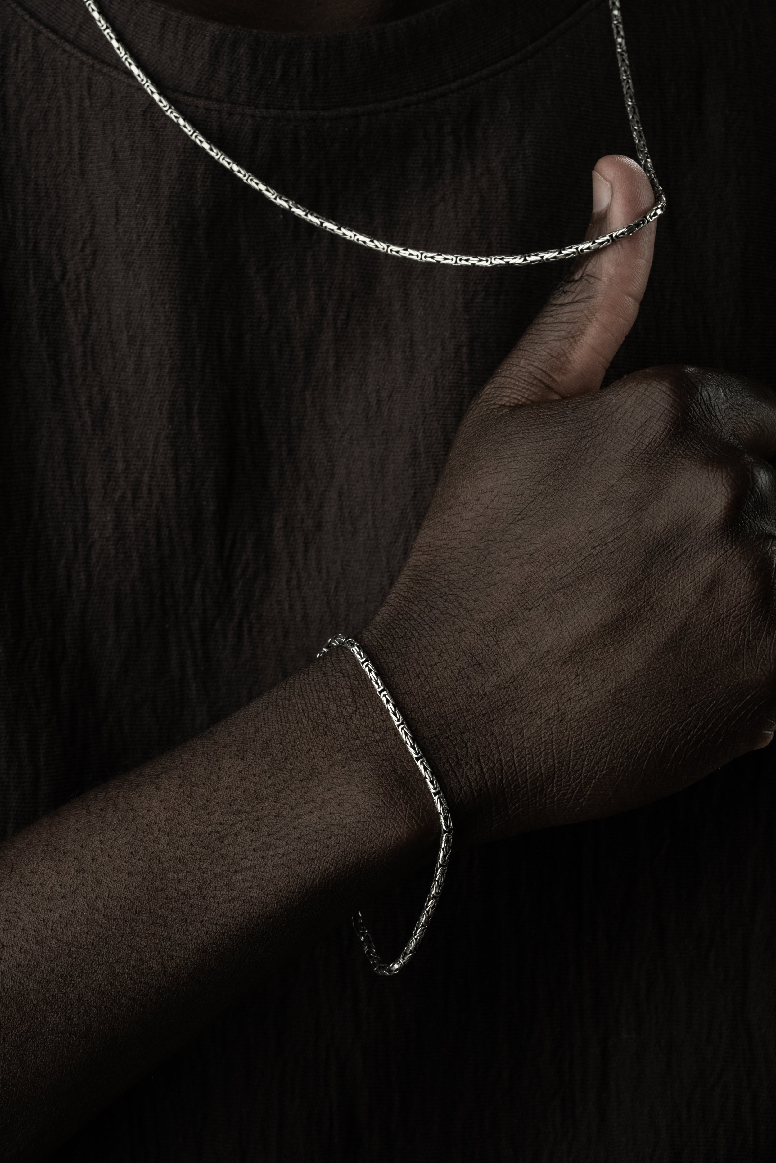 OVAL KÖNIGSKETTE 2MM SET | 925 SILBER.