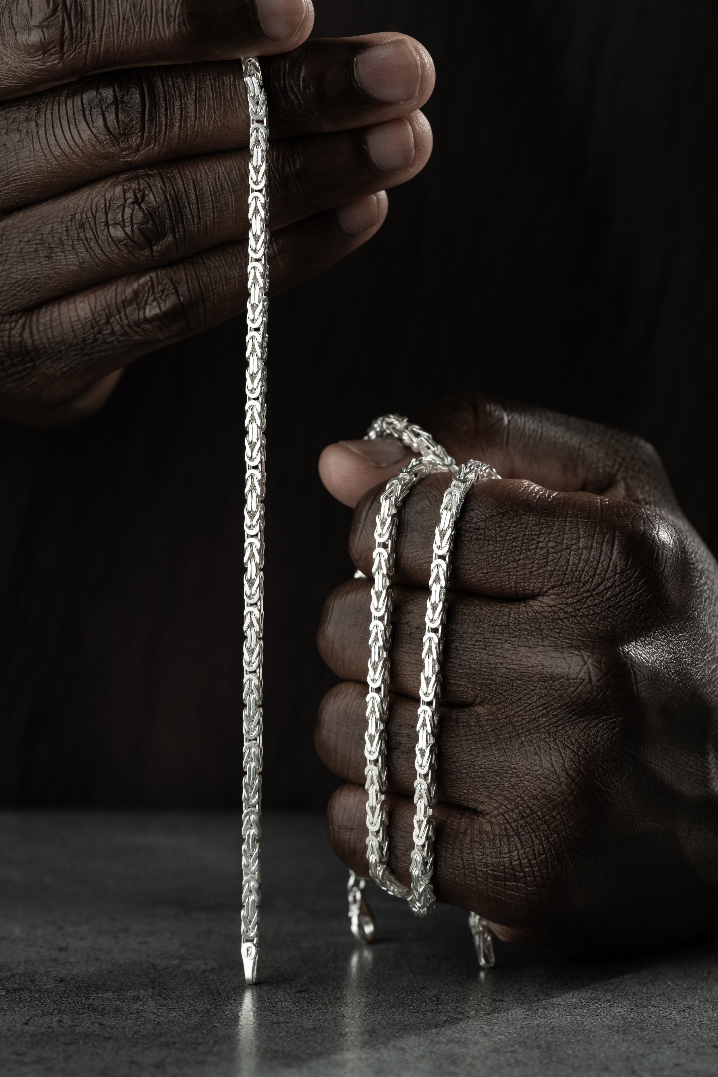 KÖNIGSKETTE 4 MM GLANZ SET | 925 SILBER.