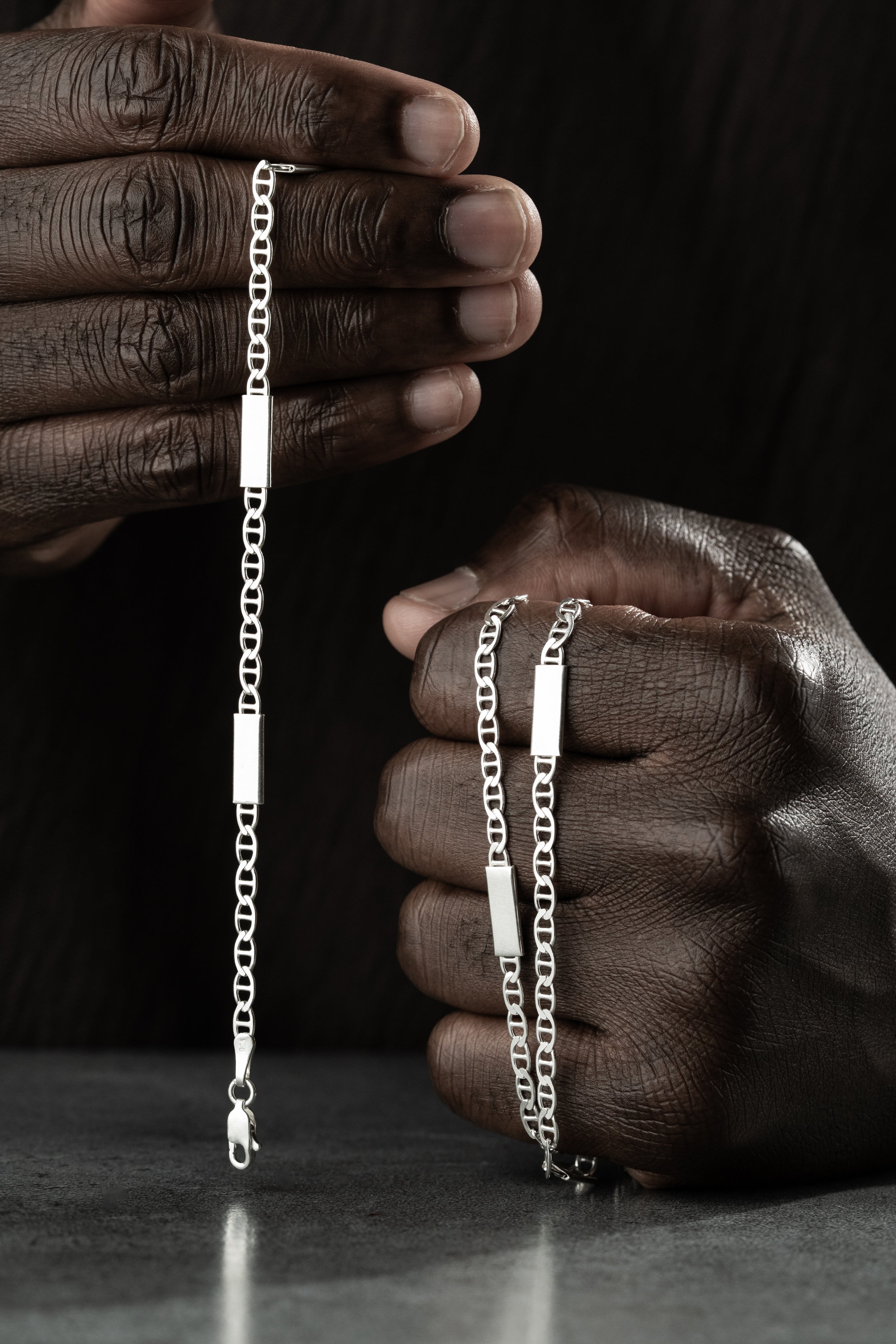 PLATTEN CUBAN LINK SET | 925 SILBER.