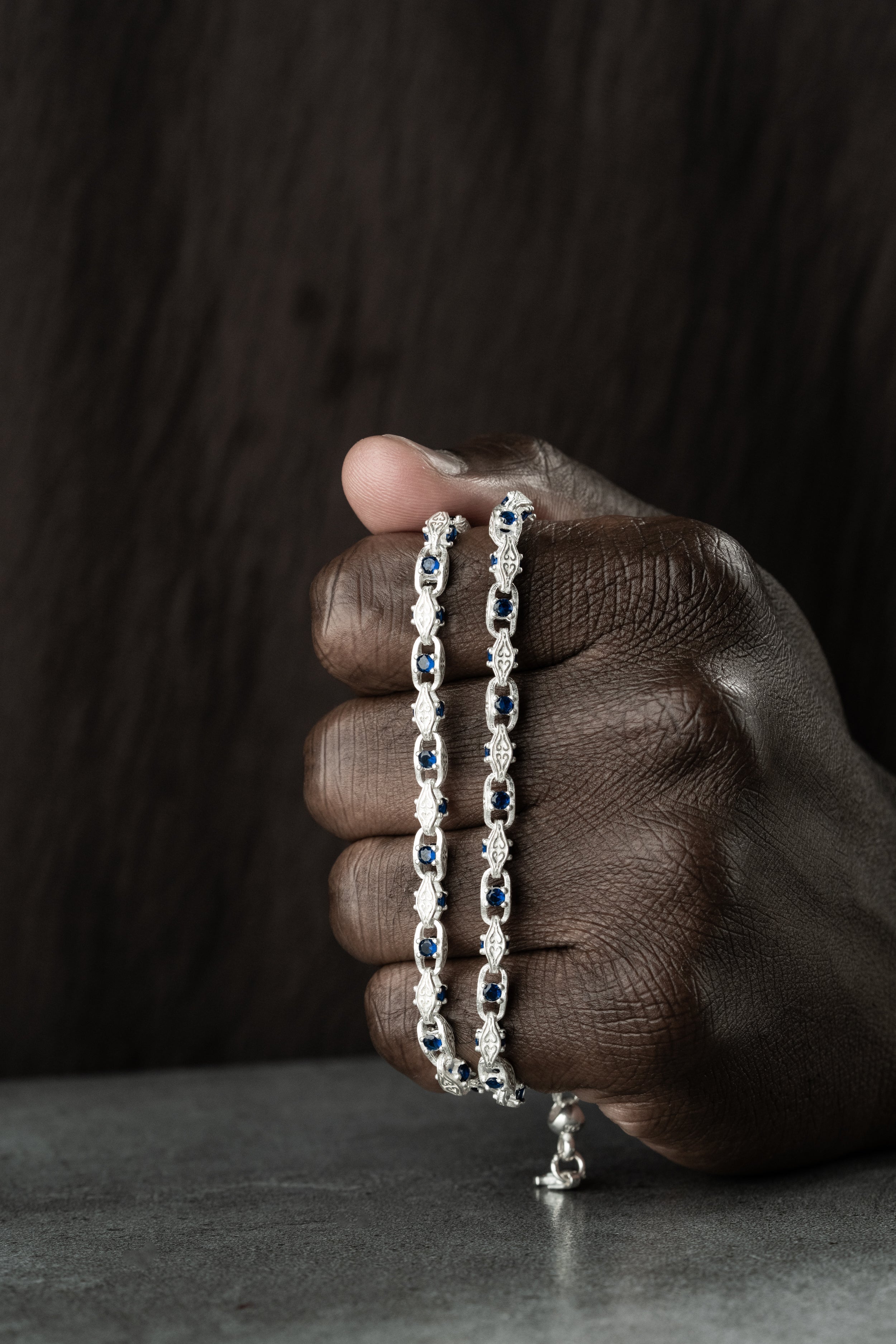 ANKER BLUE DIAMOND HALSKETTE | 925 SILBER.